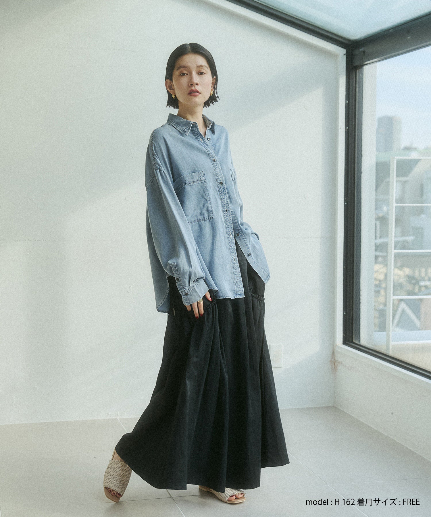 LIMITED] TENCEL DENIM PIECE-DYED OVERSHIRT