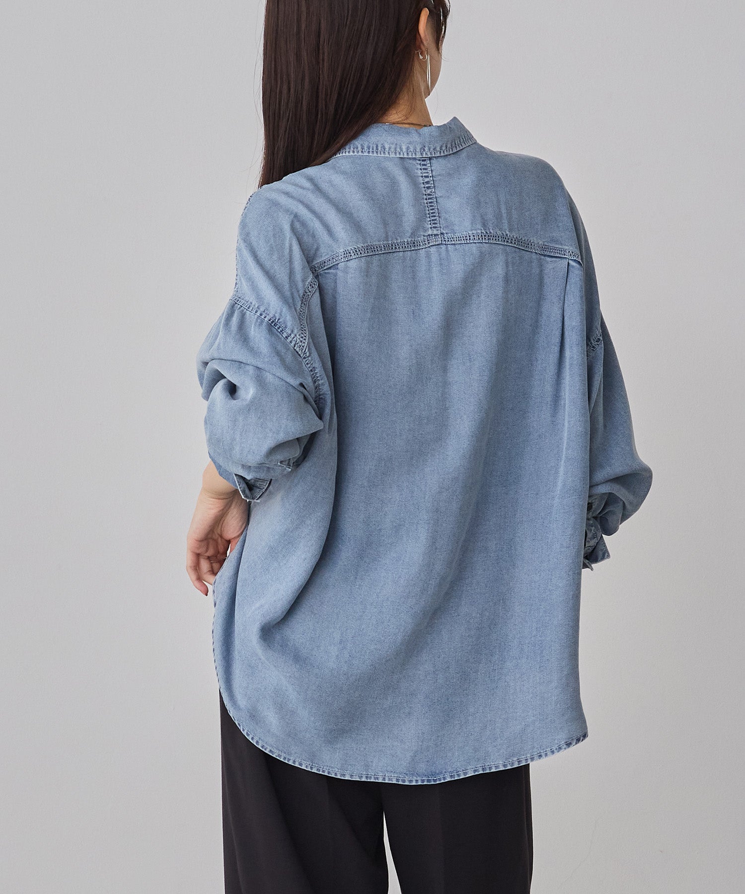 LIMITED] TENCEL DENIM PIECE-DYED OVERSHIRT