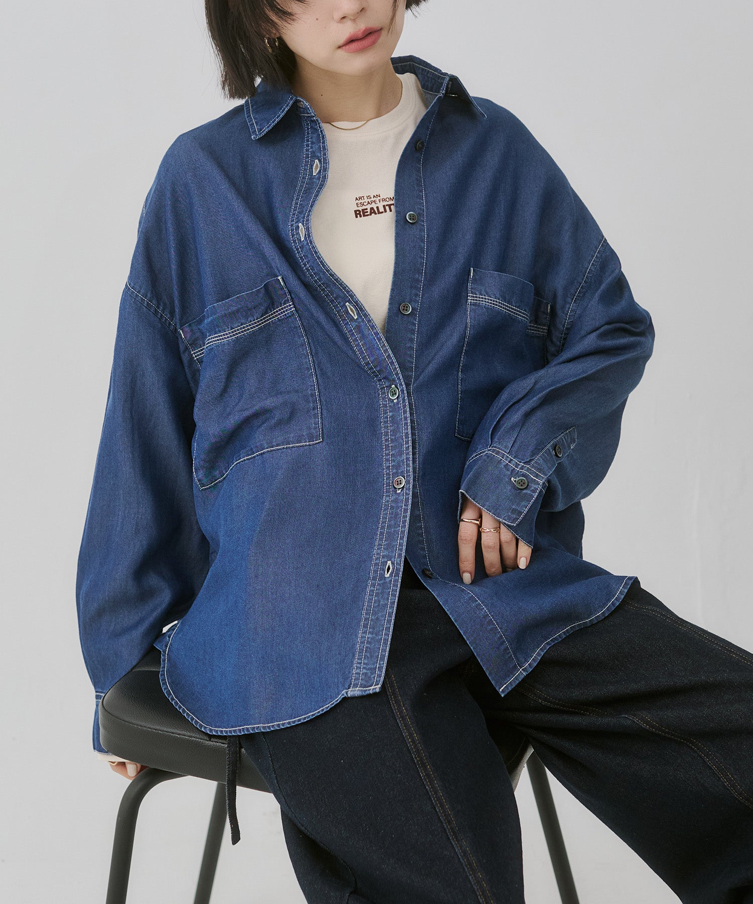TENCEL DENIM OVERSHIRT