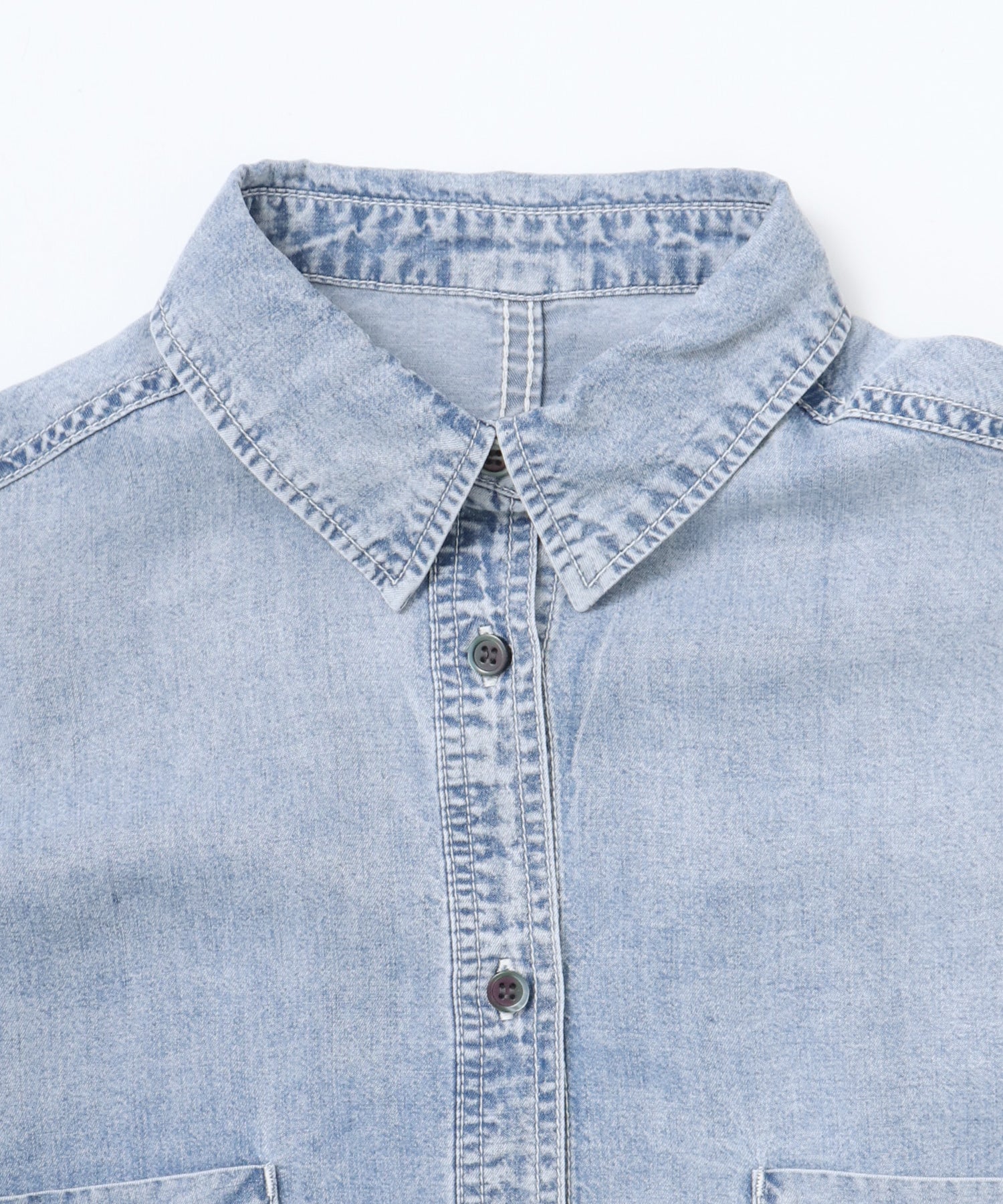 LIMITED] TENCEL DENIM PIECE-DYED OVERSHIRT