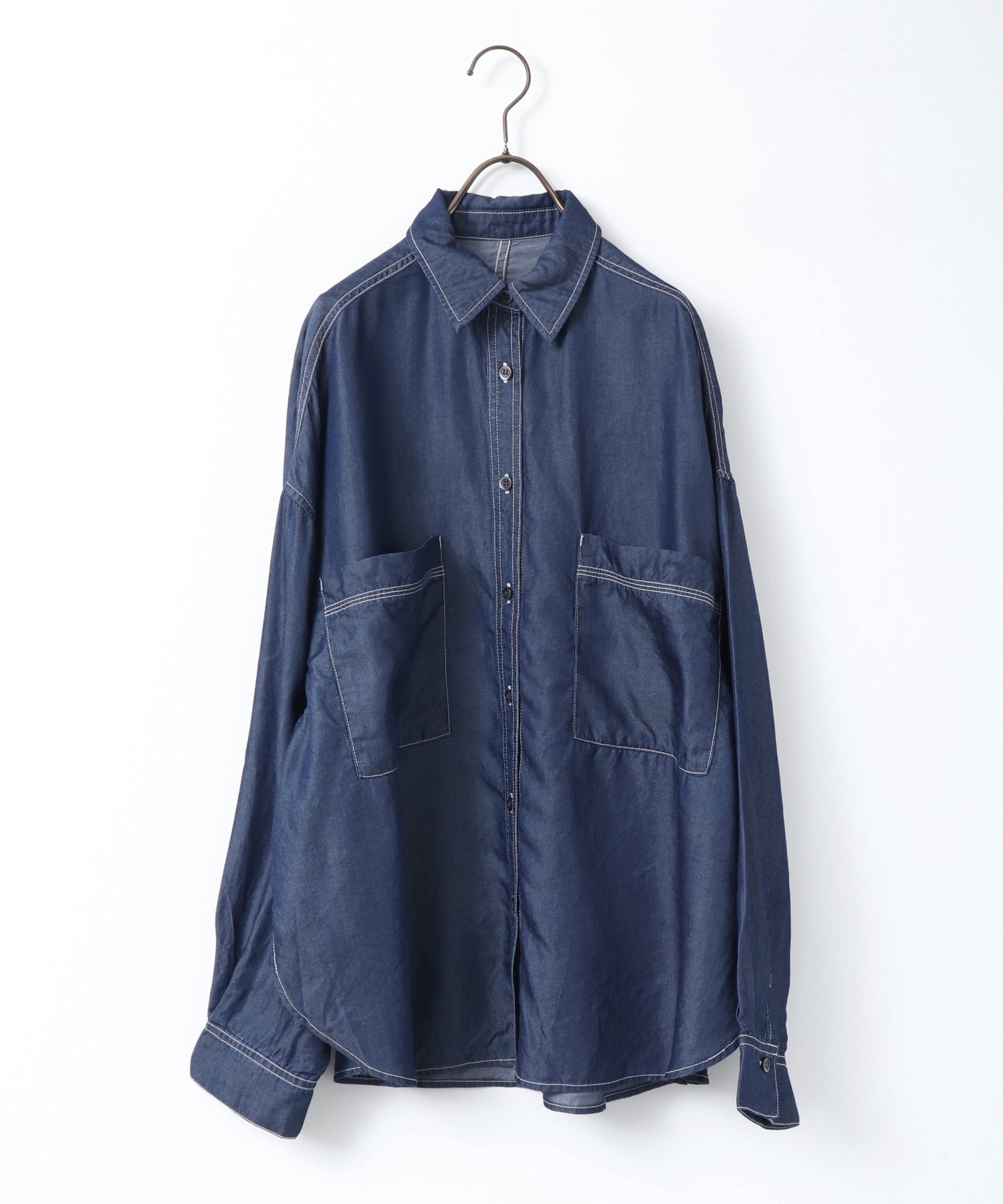 LIMITED] TENCEL DENIM PIECE-DYED OVERSHIRT