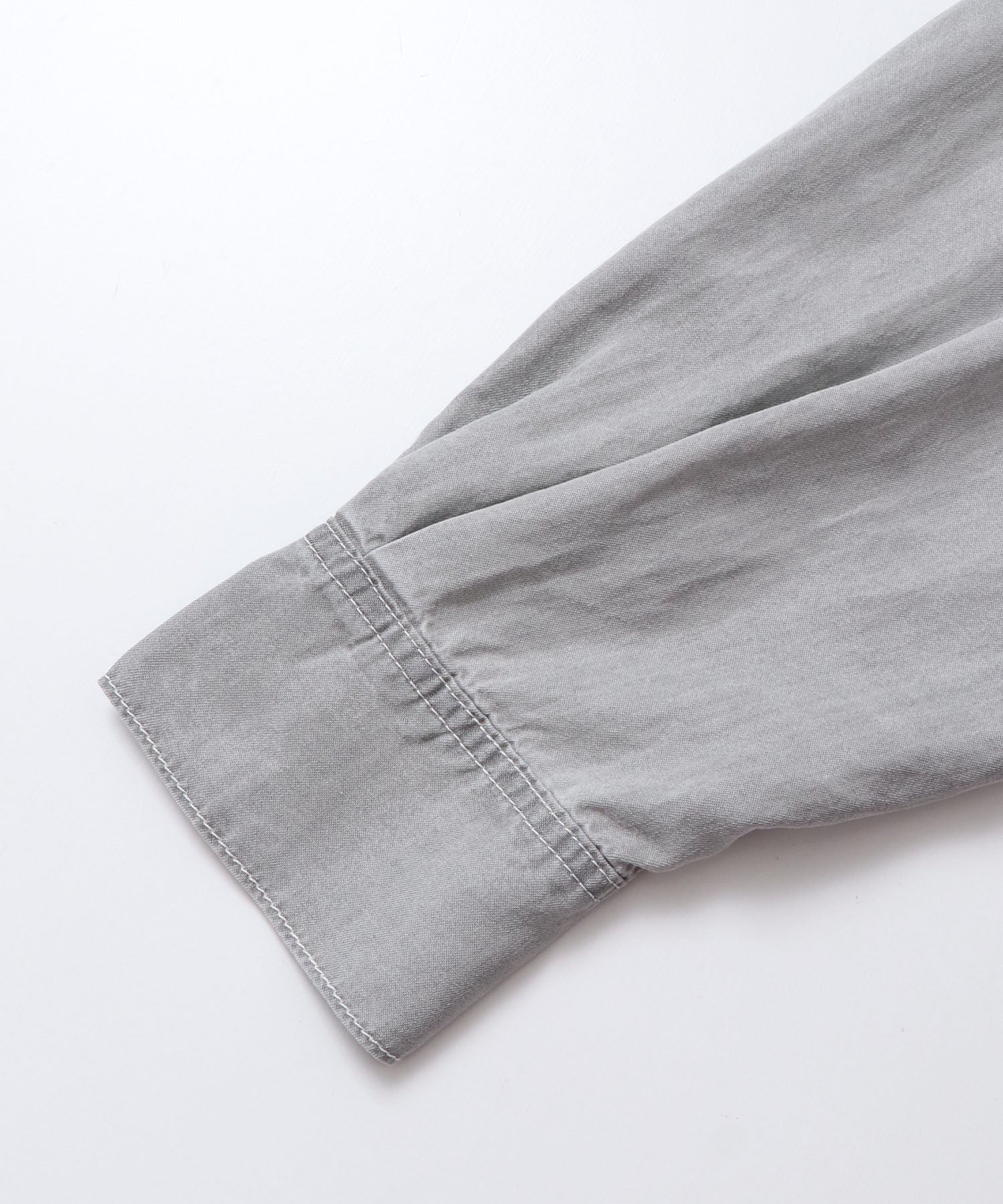 バックギャザー テンセルデニムシャツ