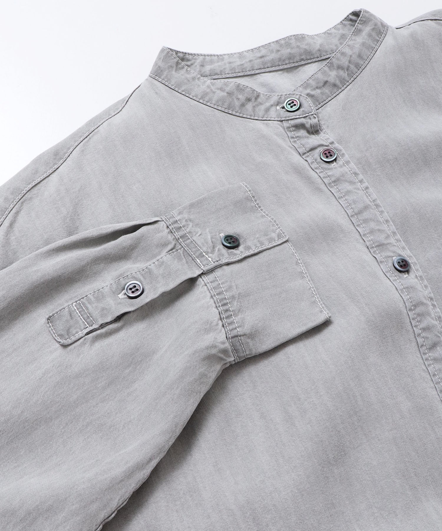 TENCEL DENIM BACK GATHER SHIRT