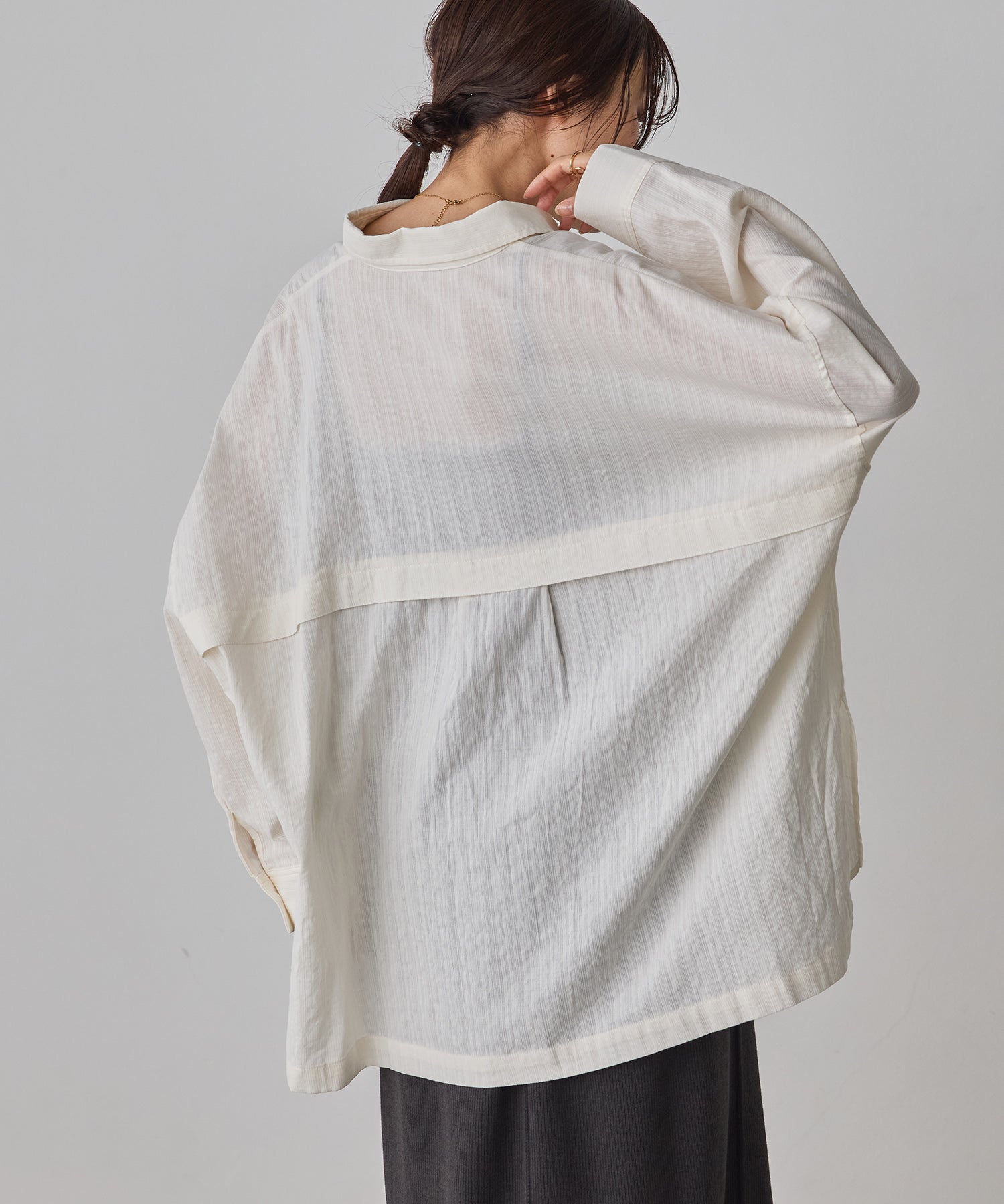 スラブ オーバーサイズシャツ