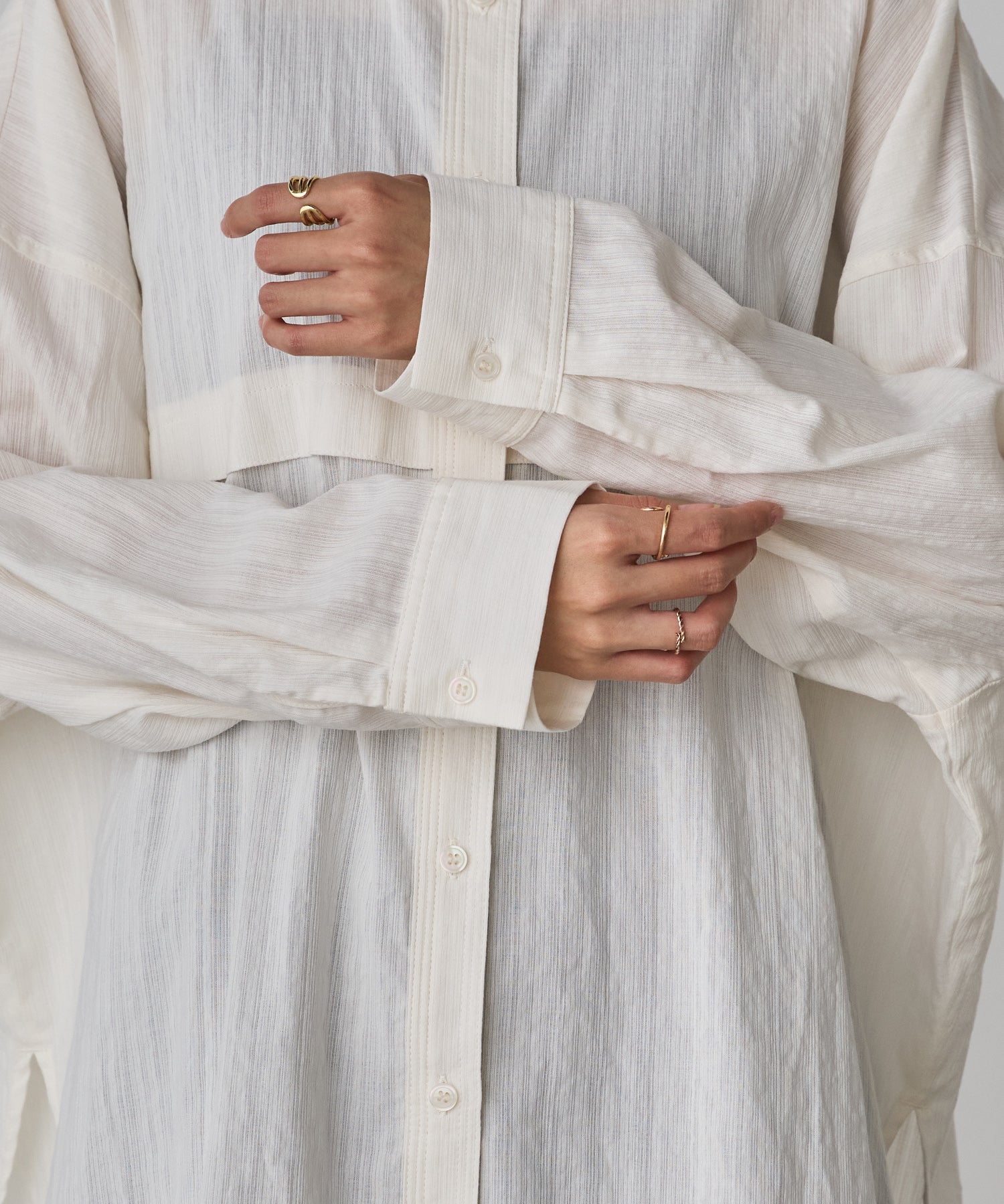 スラブ オーバーサイズシャツ