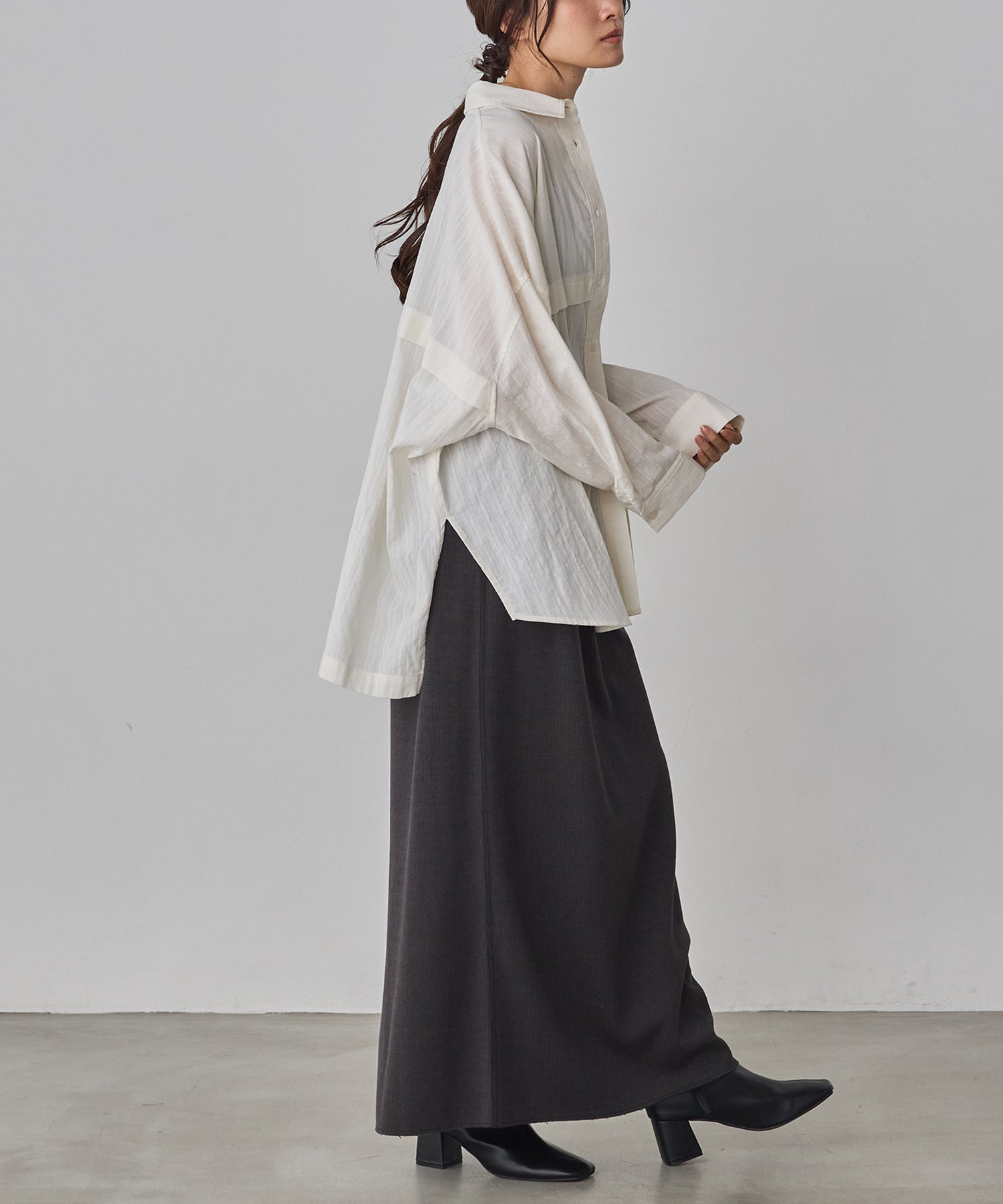 スラブ オーバーサイズシャツ