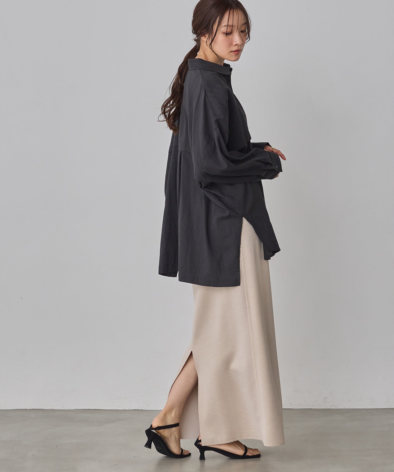 スラブ オーバーサイズシャツ