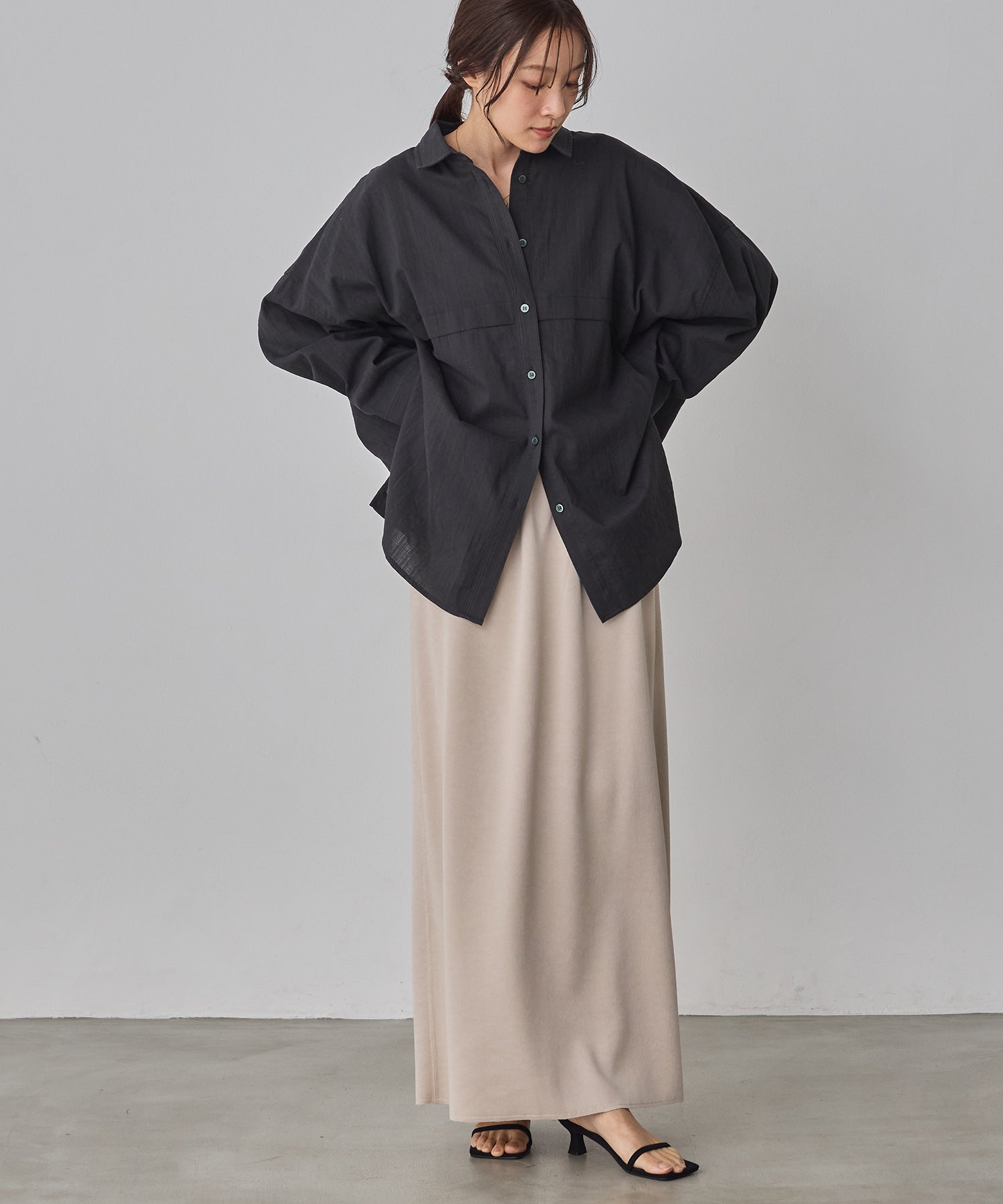 スラブ オーバーサイズシャツ