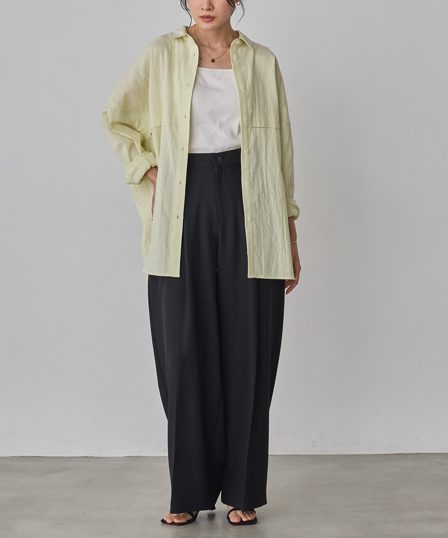 スラブ オーバーサイズシャツ