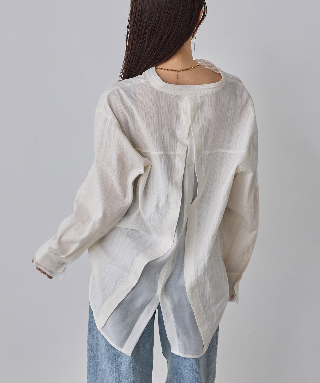 SPRING SLUB SHEER DOCKING SHIRT