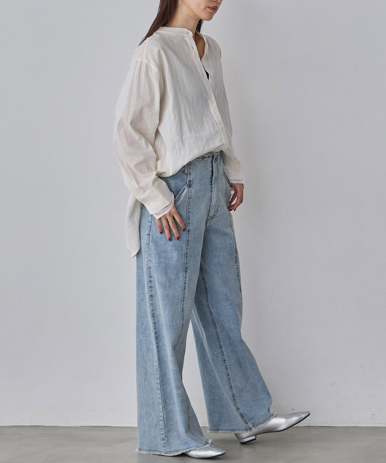 SPRING SLUB SHEER DOCKING SHIRT