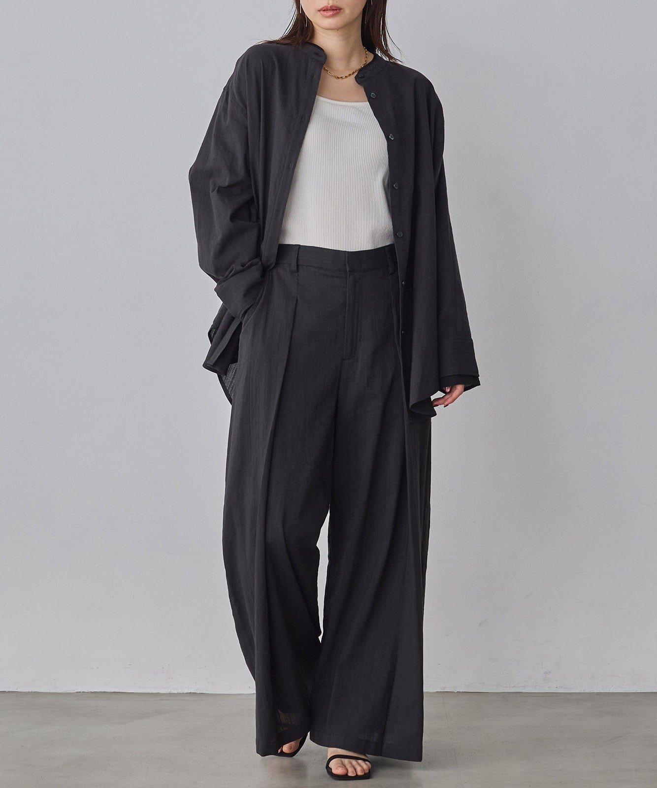 SPRING SLUB SHEER DOCKING SHIRT