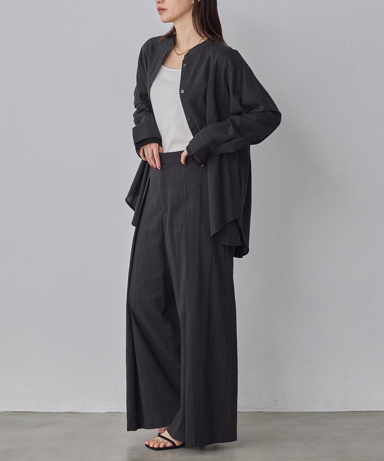 SPRING SLUB SHEER DOCKING SHIRT