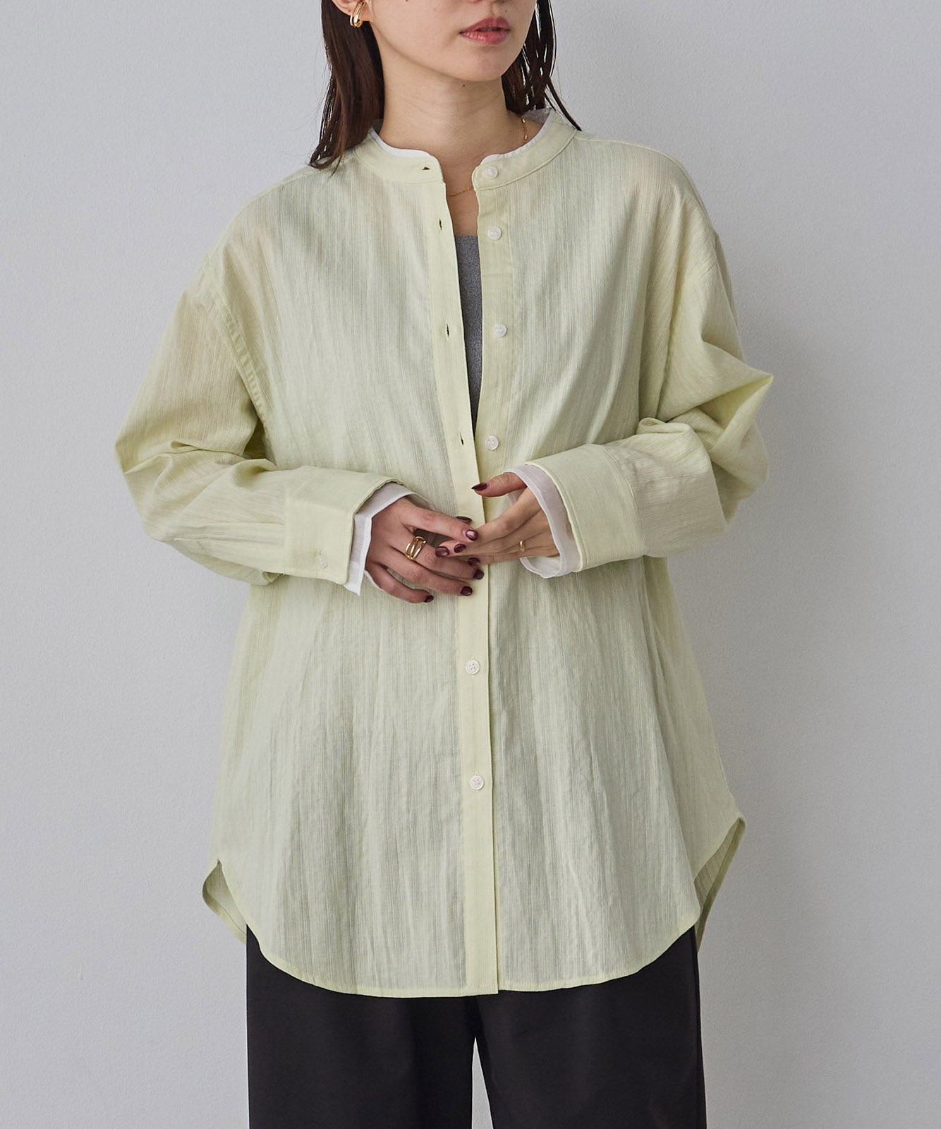 SPRING SLUB SHEER DOCKING SHIRT
