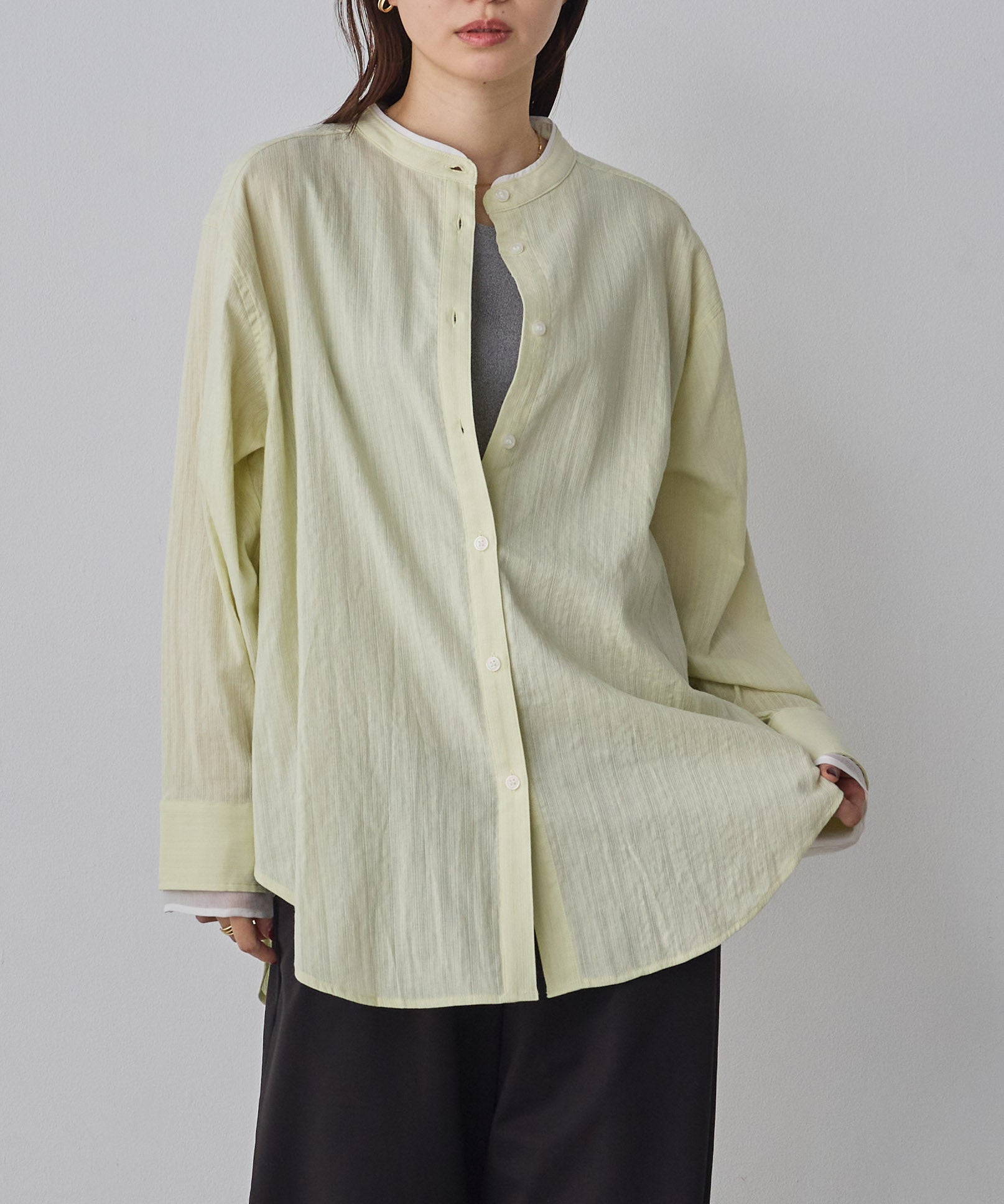 SPRING SLUB SHEER DOCKING SHIRT