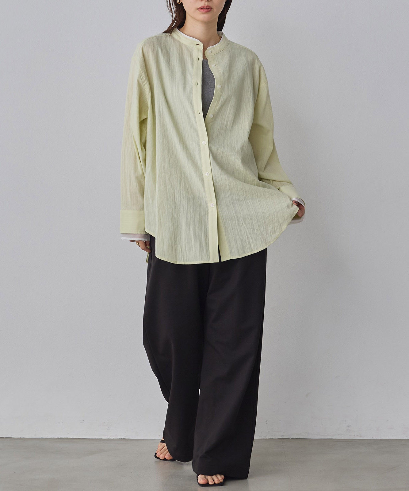 SPRING SLUB SHEER DOCKING SHIRT
