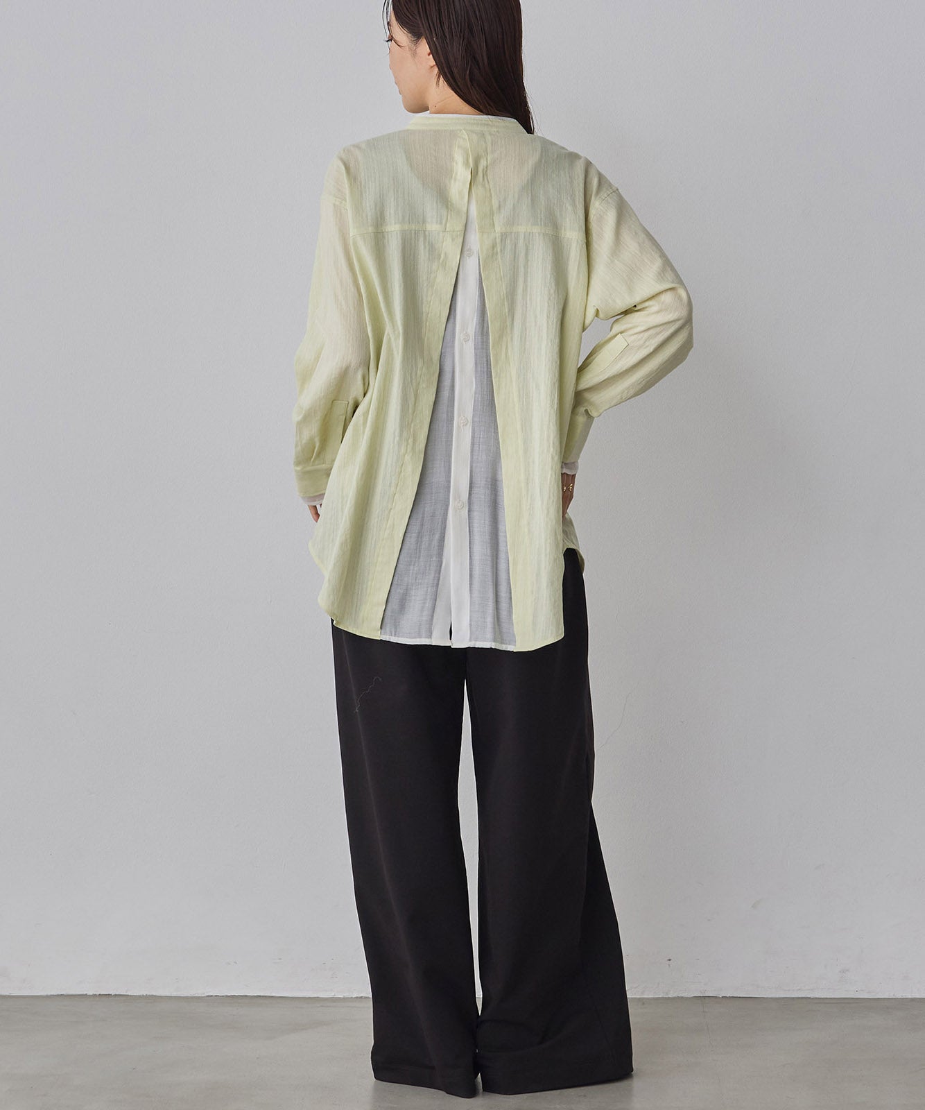 SPRING SLUB SHEER DOCKING SHIRT