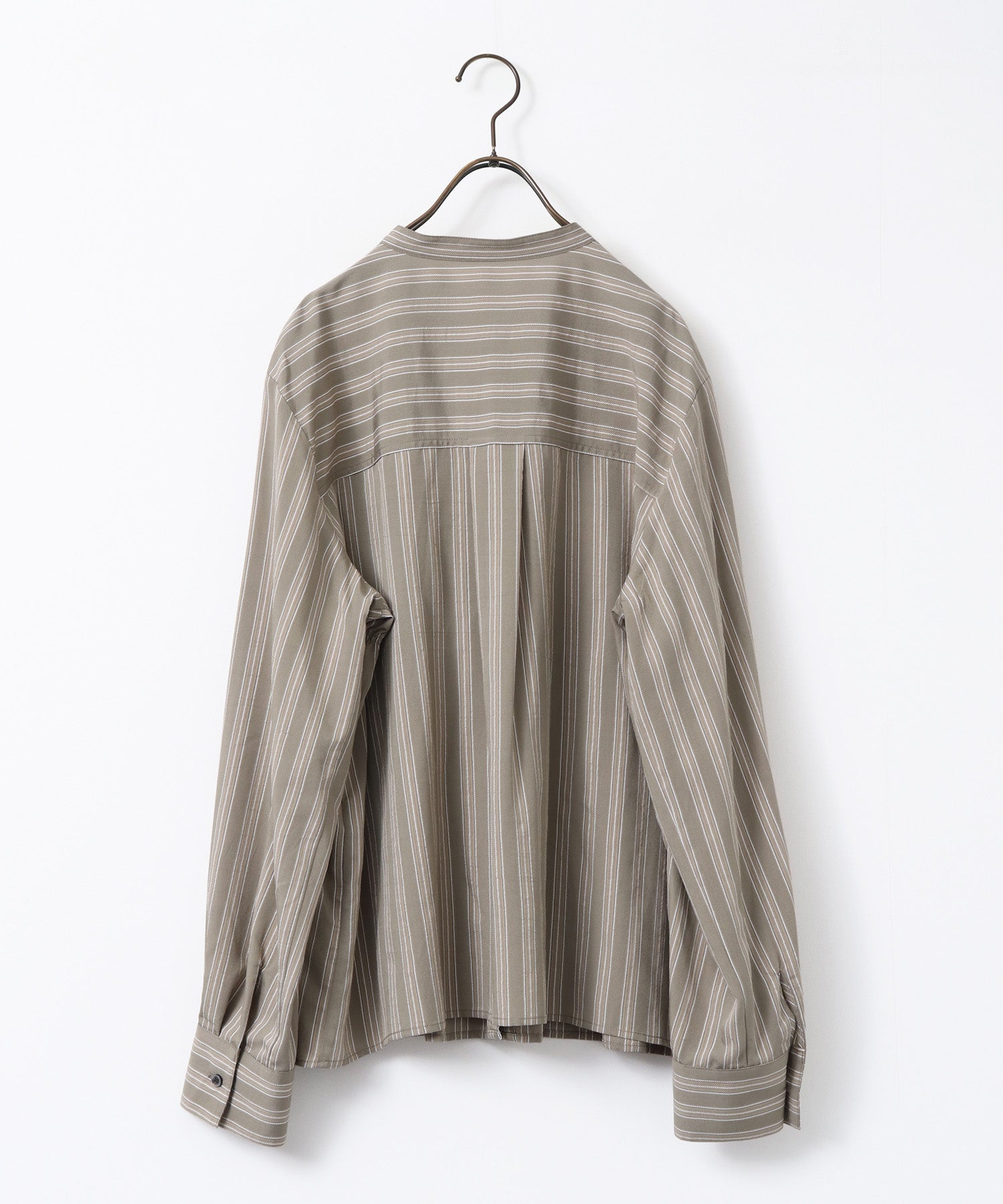 STRIPE SHIRRING SHIRT