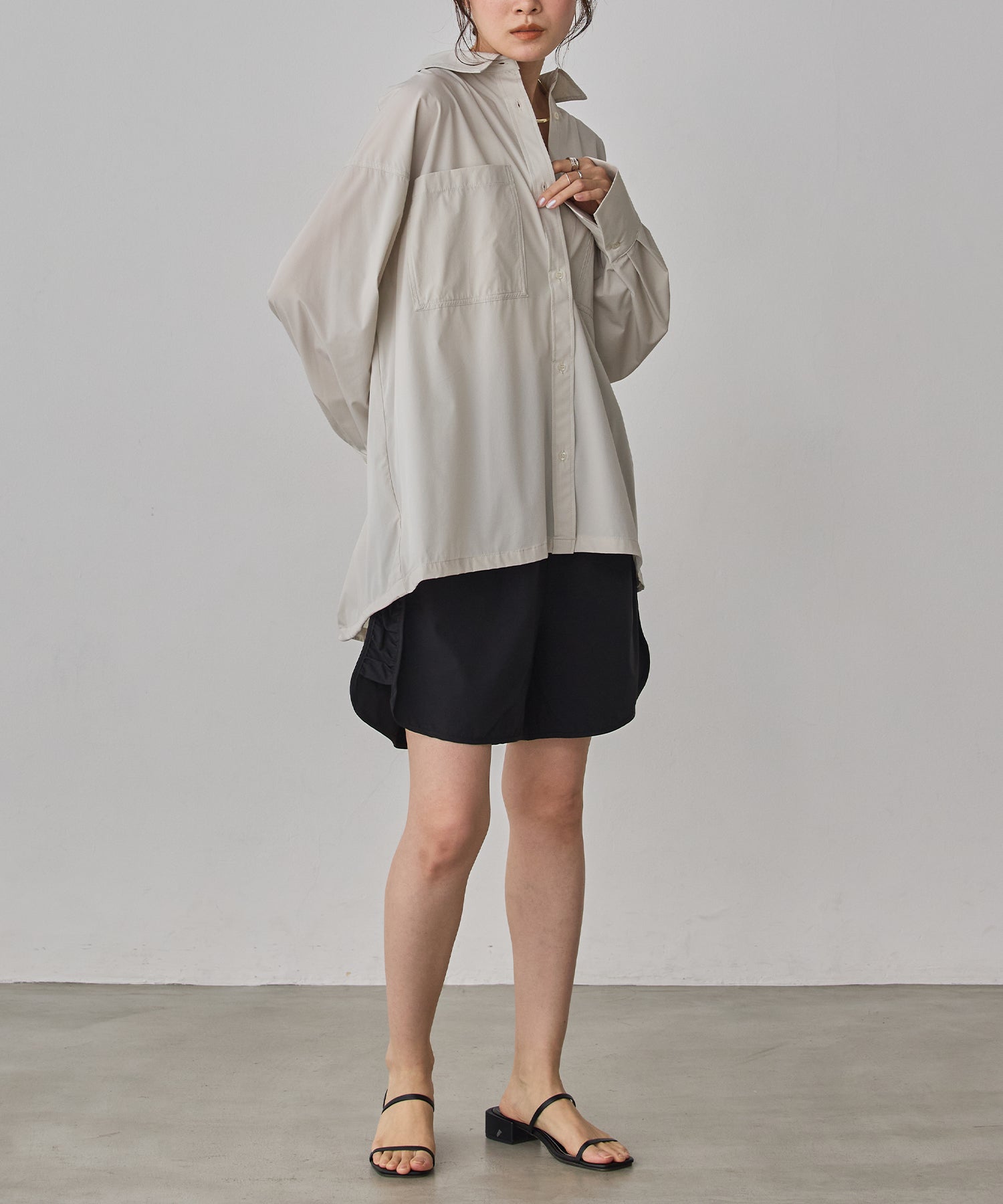 [ICE TOUCH] BACKDROSS BALLOON SHIRT