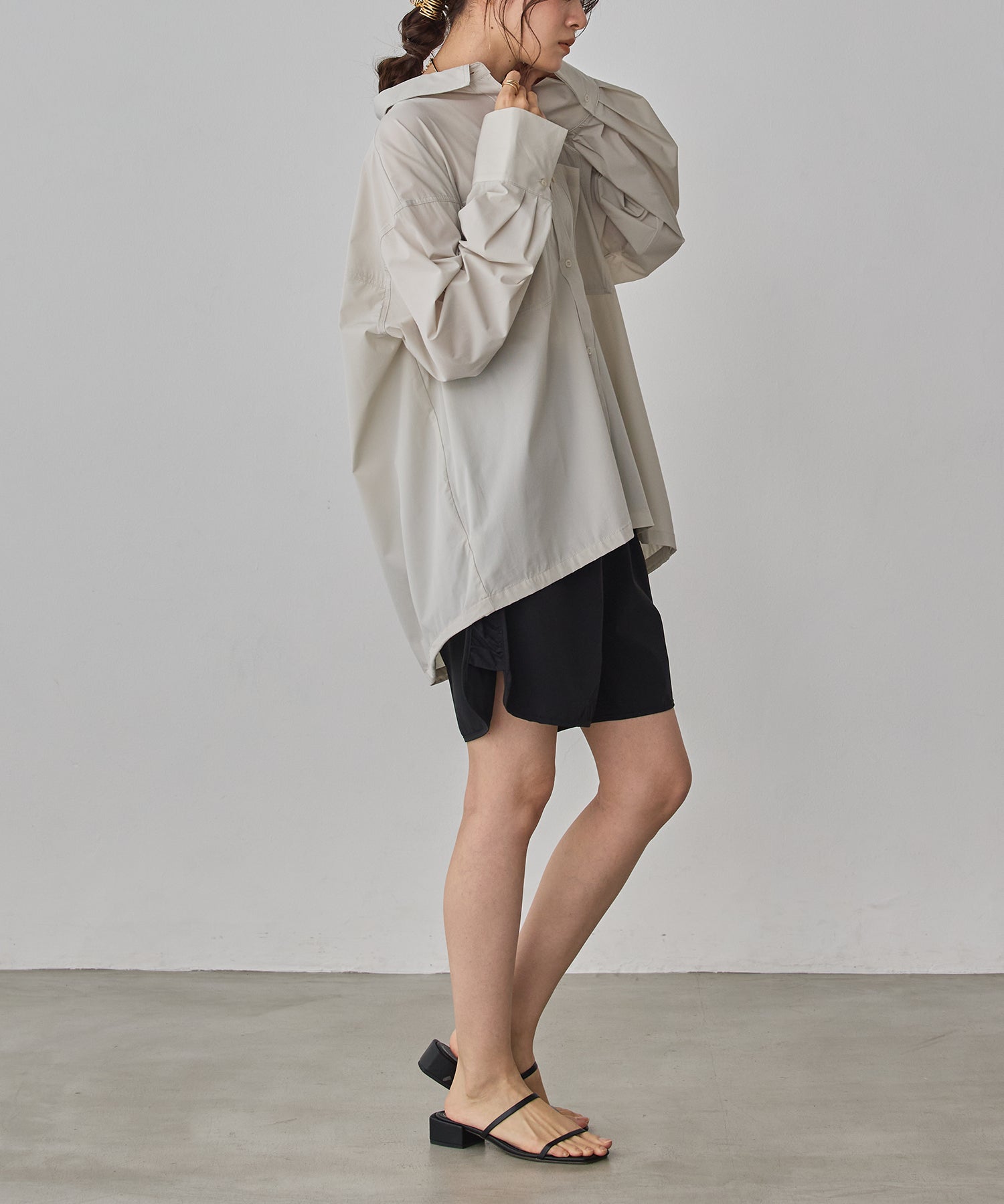 [ICE TOUCH] BACKDROSS BALLOON SHIRT