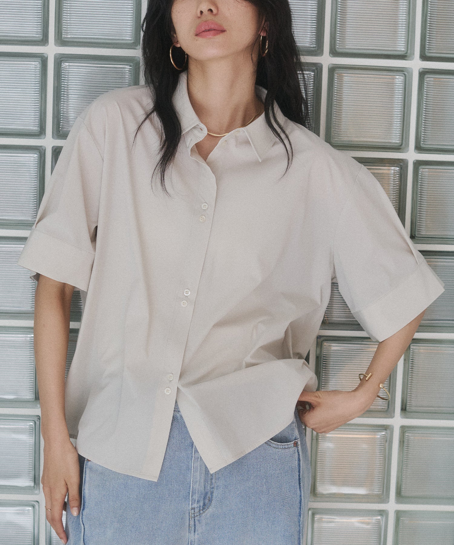 [ICE TOUCH] SHORT-SLEEVE BOX SHIRT