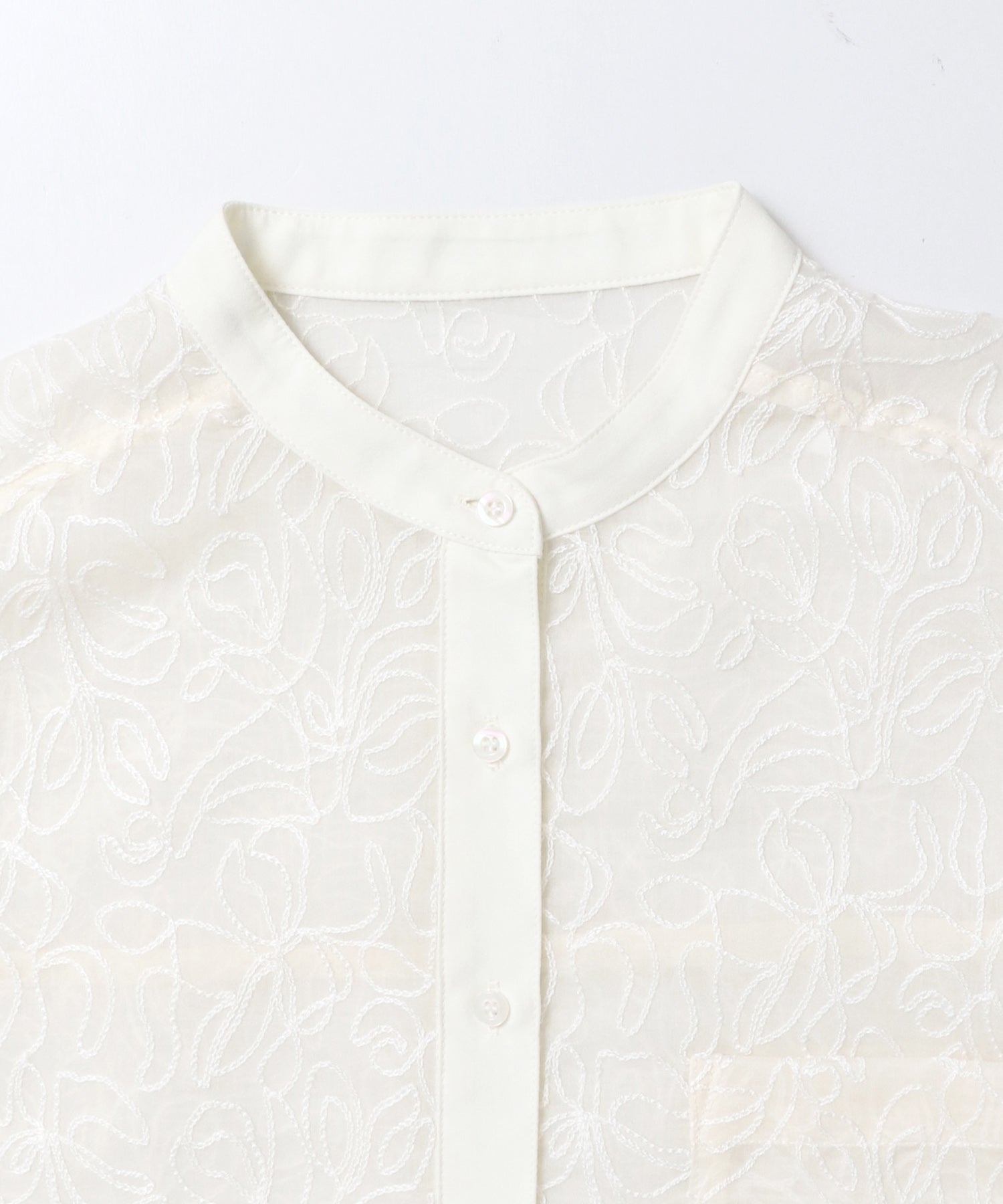 SHEER EMBROIDERED SHIRT