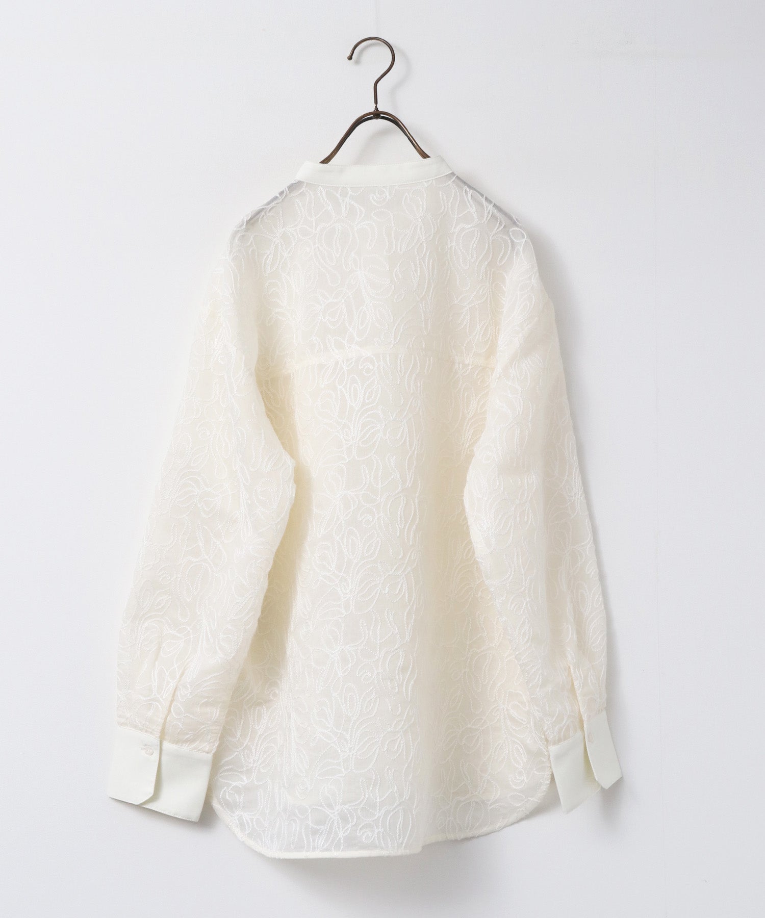 SHEER EMBROIDERED SHIRT