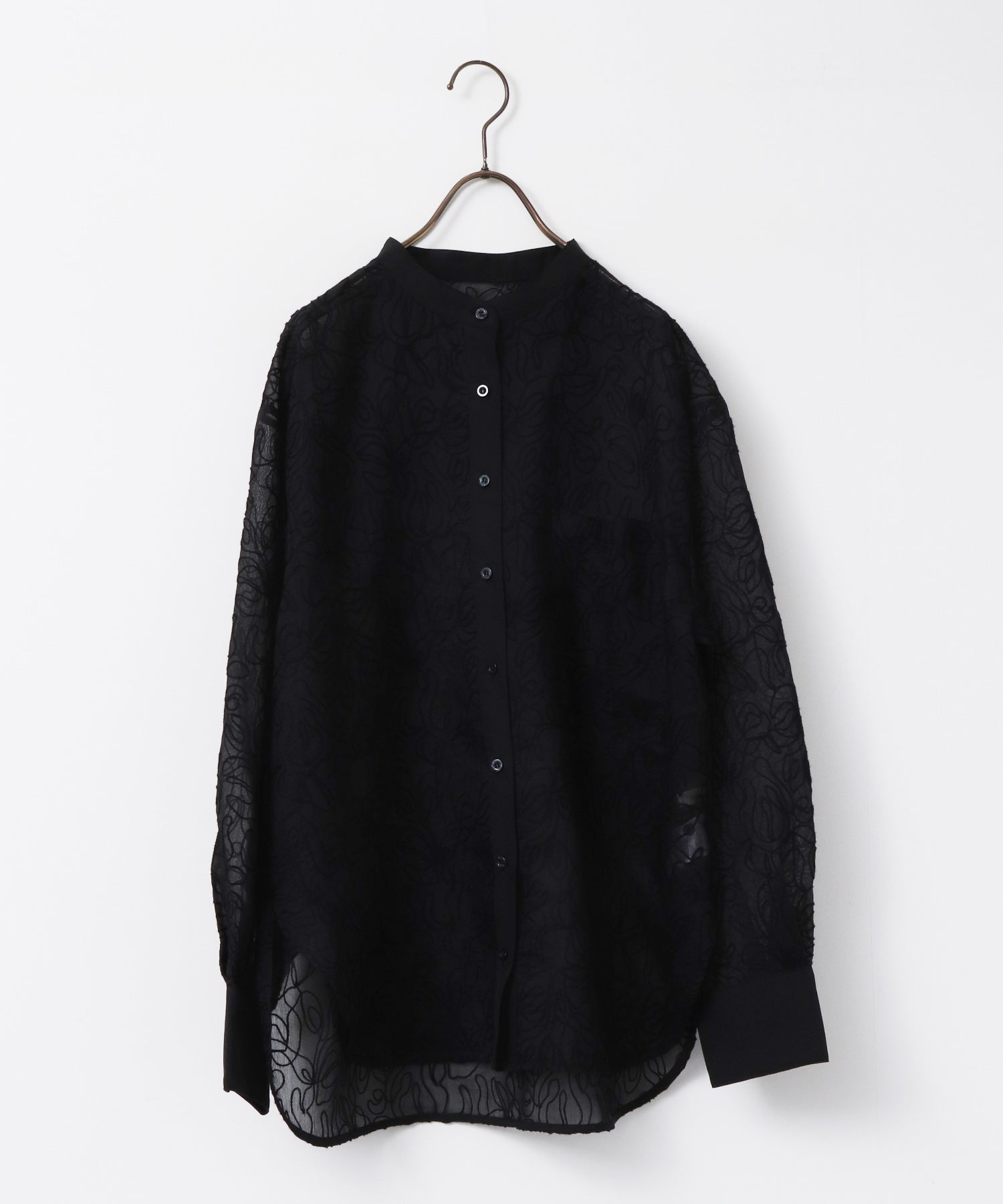 SHEER EMBROIDERED SHIRT