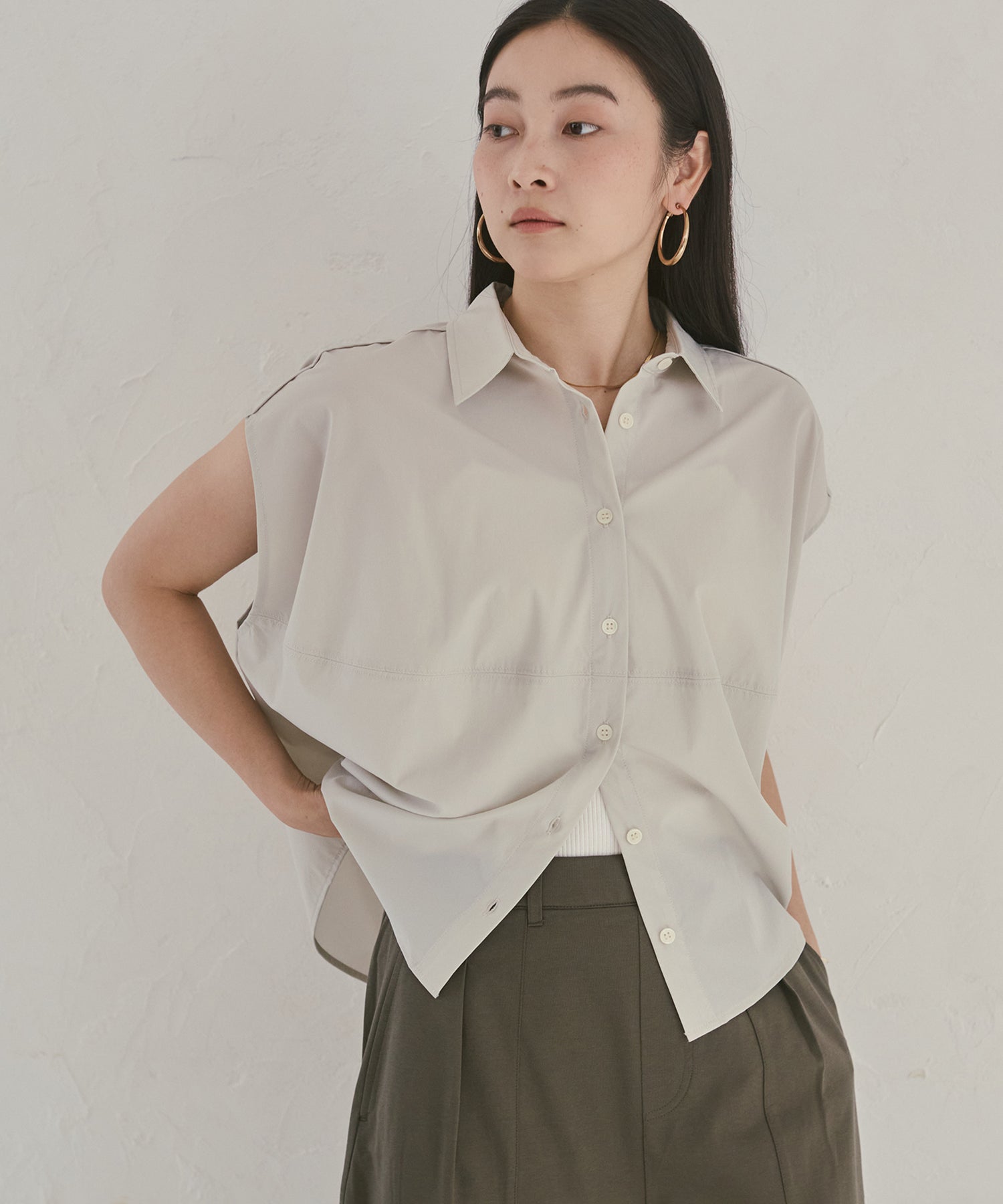 [ICE TOUCH] THICK COCOON SHIRT