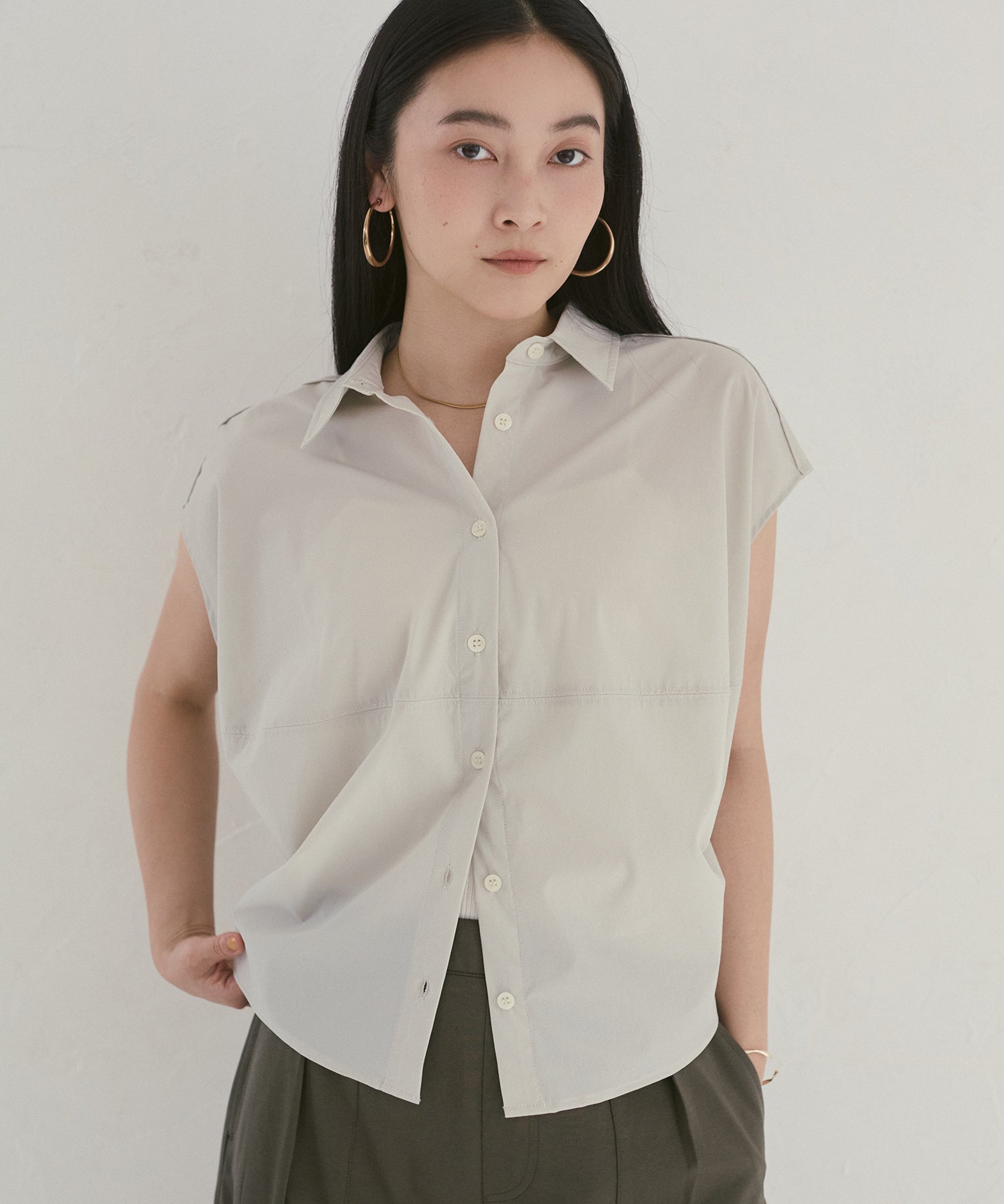 [ICE-TOUCH] THICK COCOON SHIRT