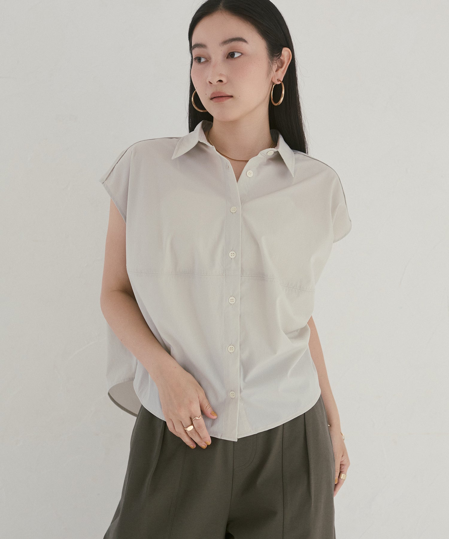 [ICE-TOUCH] THICK COCOON SHIRT