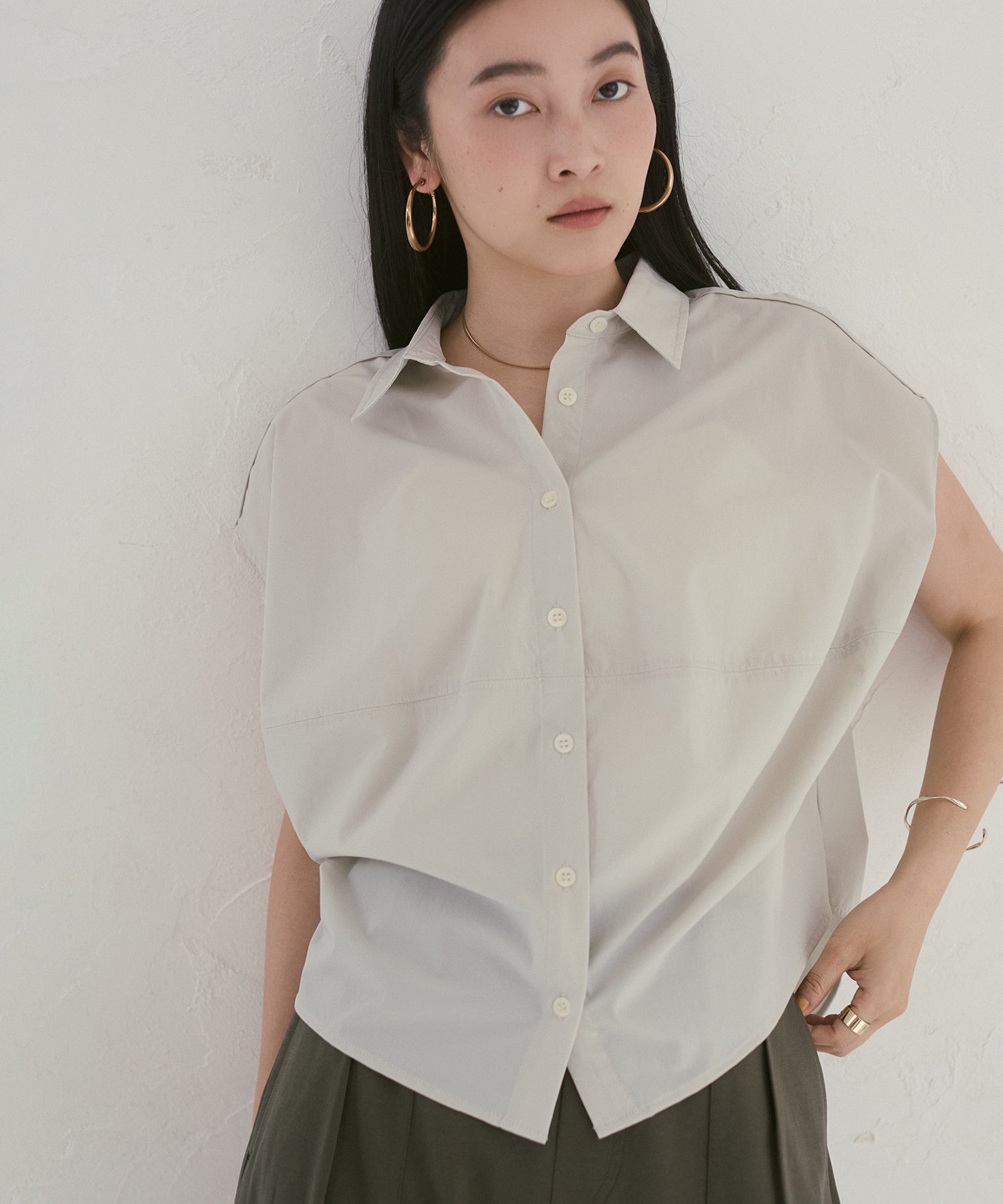ICE TOUCH] THICK COCOON SHIRT