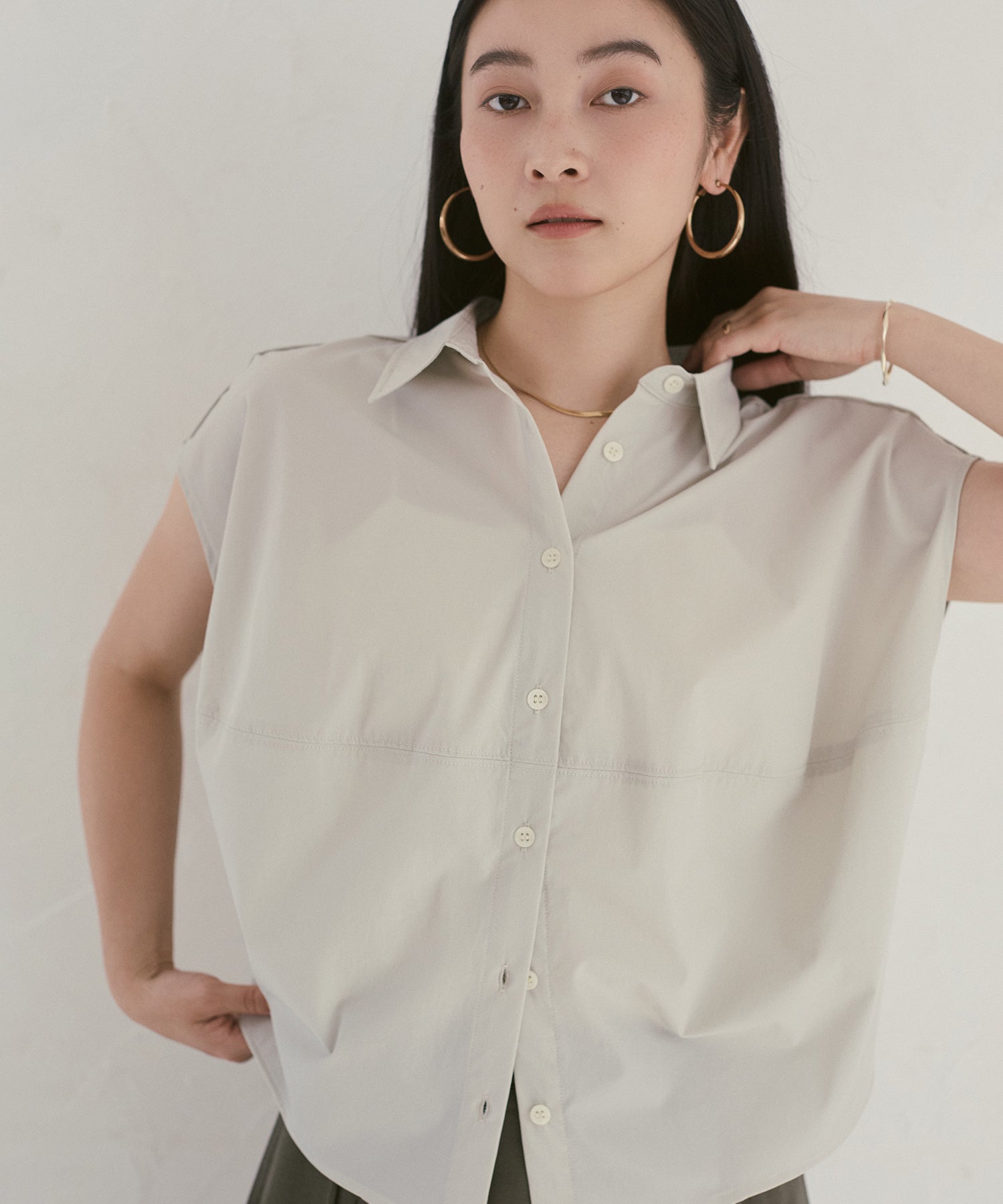 [ICE-TOUCH] THICK COCOON SHIRT