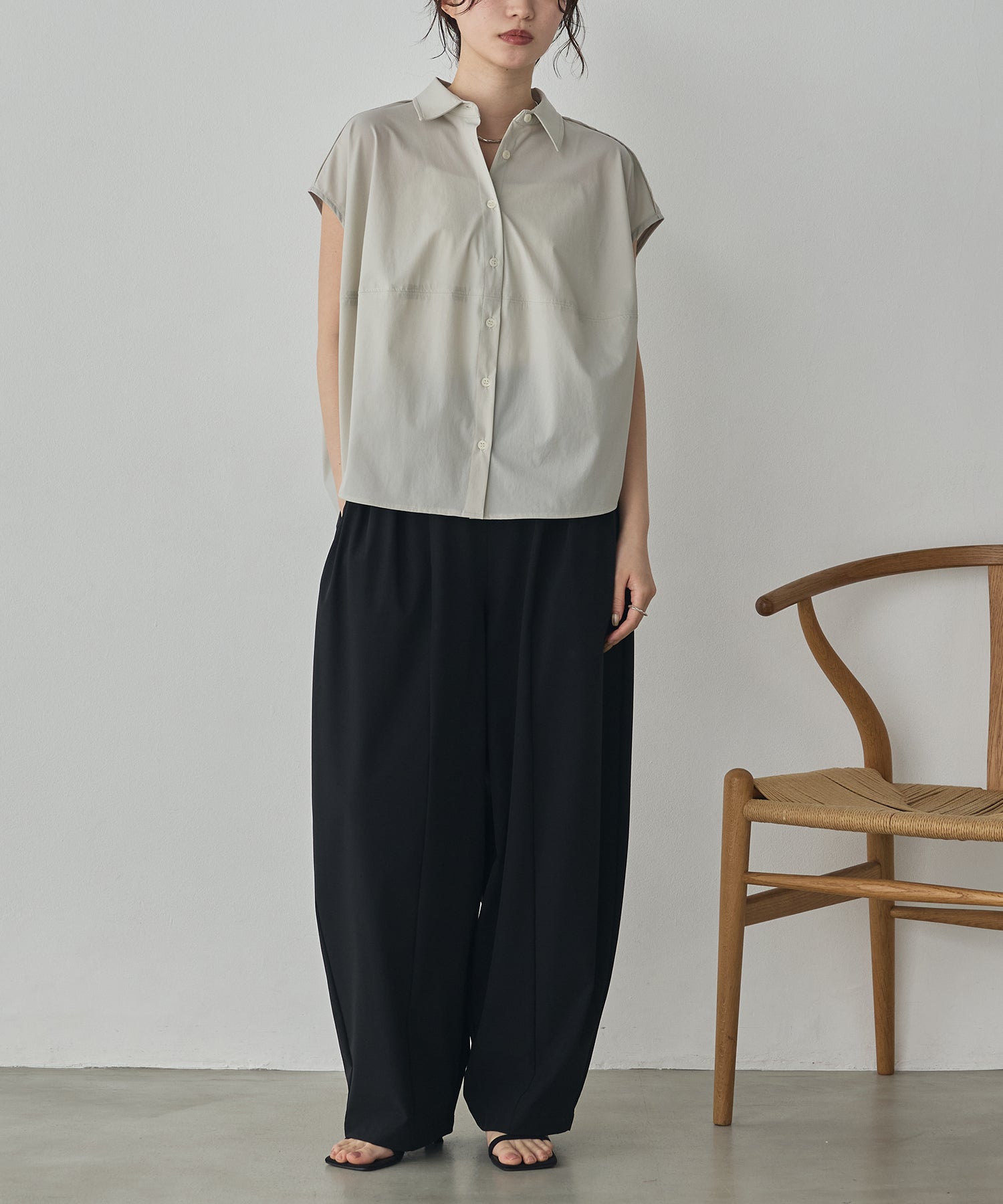 [ICE-TOUCH] THICK COCOON SHIRT