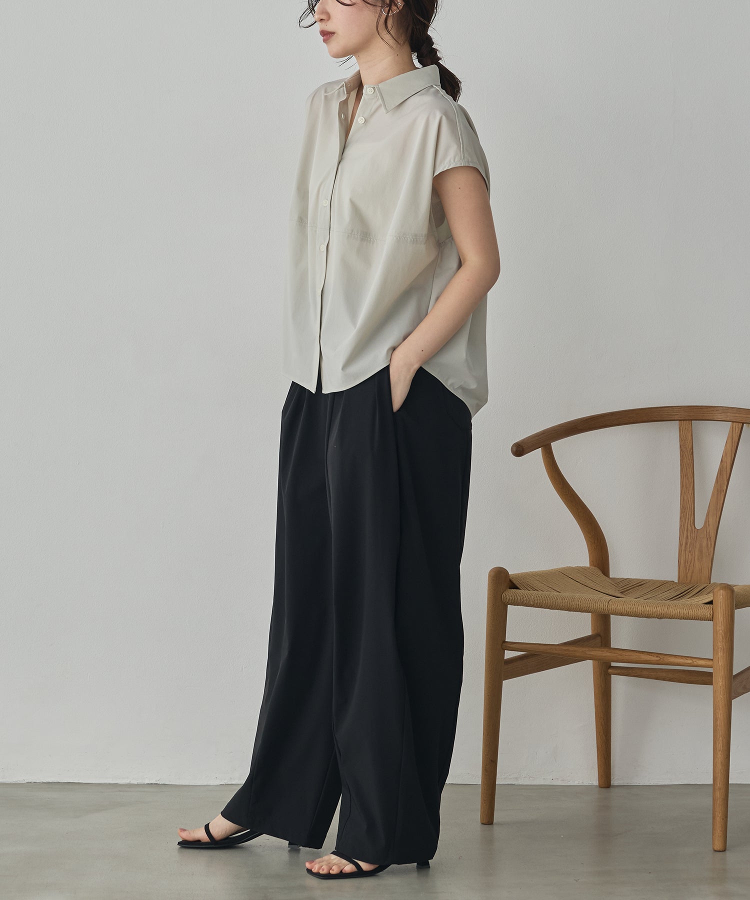 [ICE-TOUCH] THICK COCOON SHIRT
