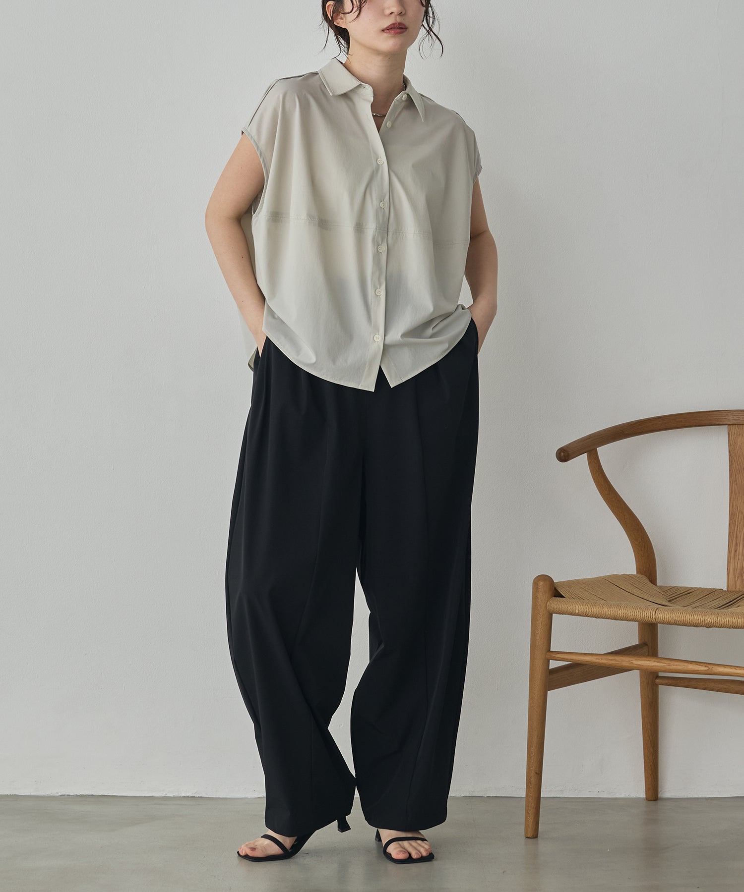 [ICE-TOUCH] THICK COCOON SHIRT