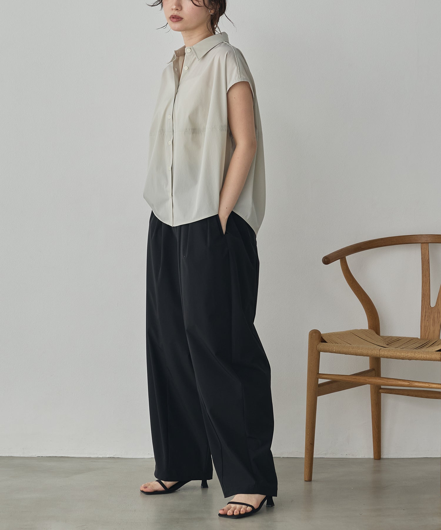 [ICE-TOUCH] THICK COCOON SHIRT