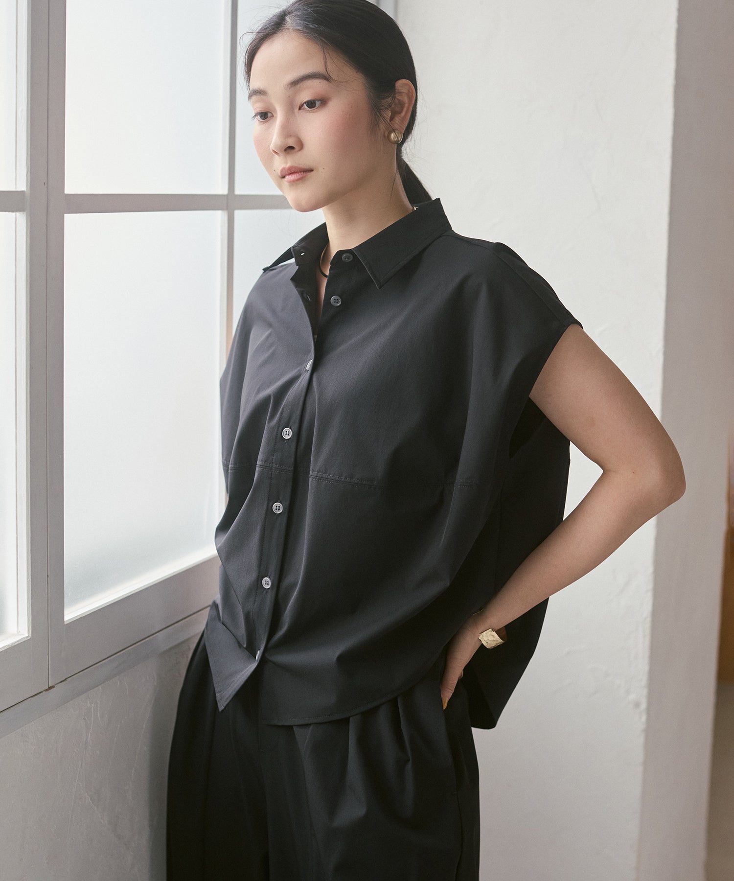 [ICE TOUCH] THICK COCOON SHIRT