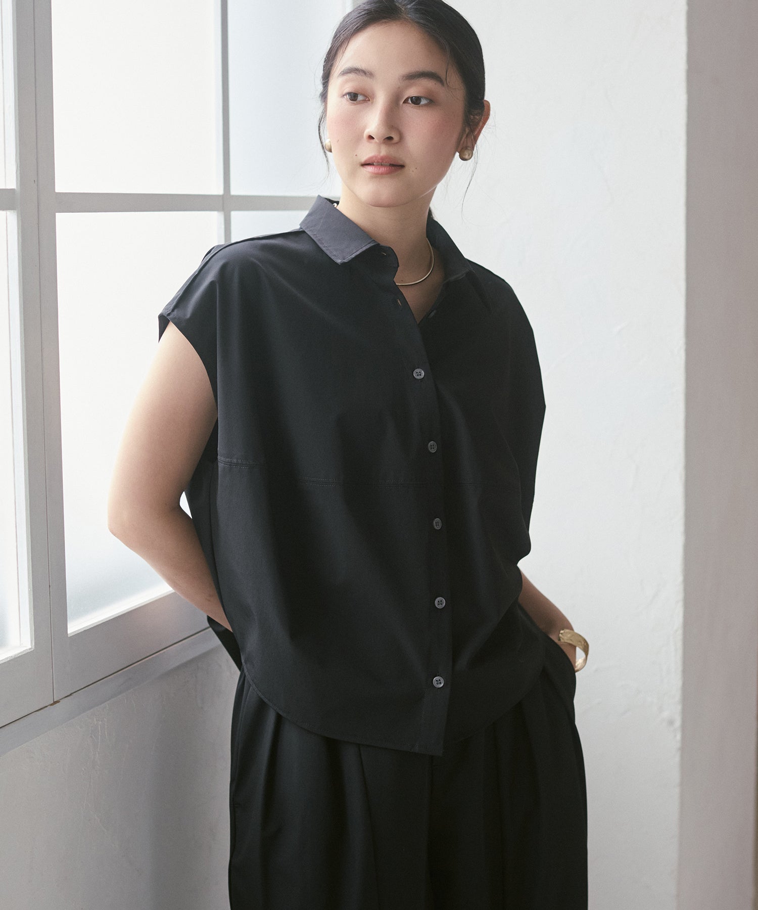 [ICE-TOUCH] THICK COCOON SHIRT
