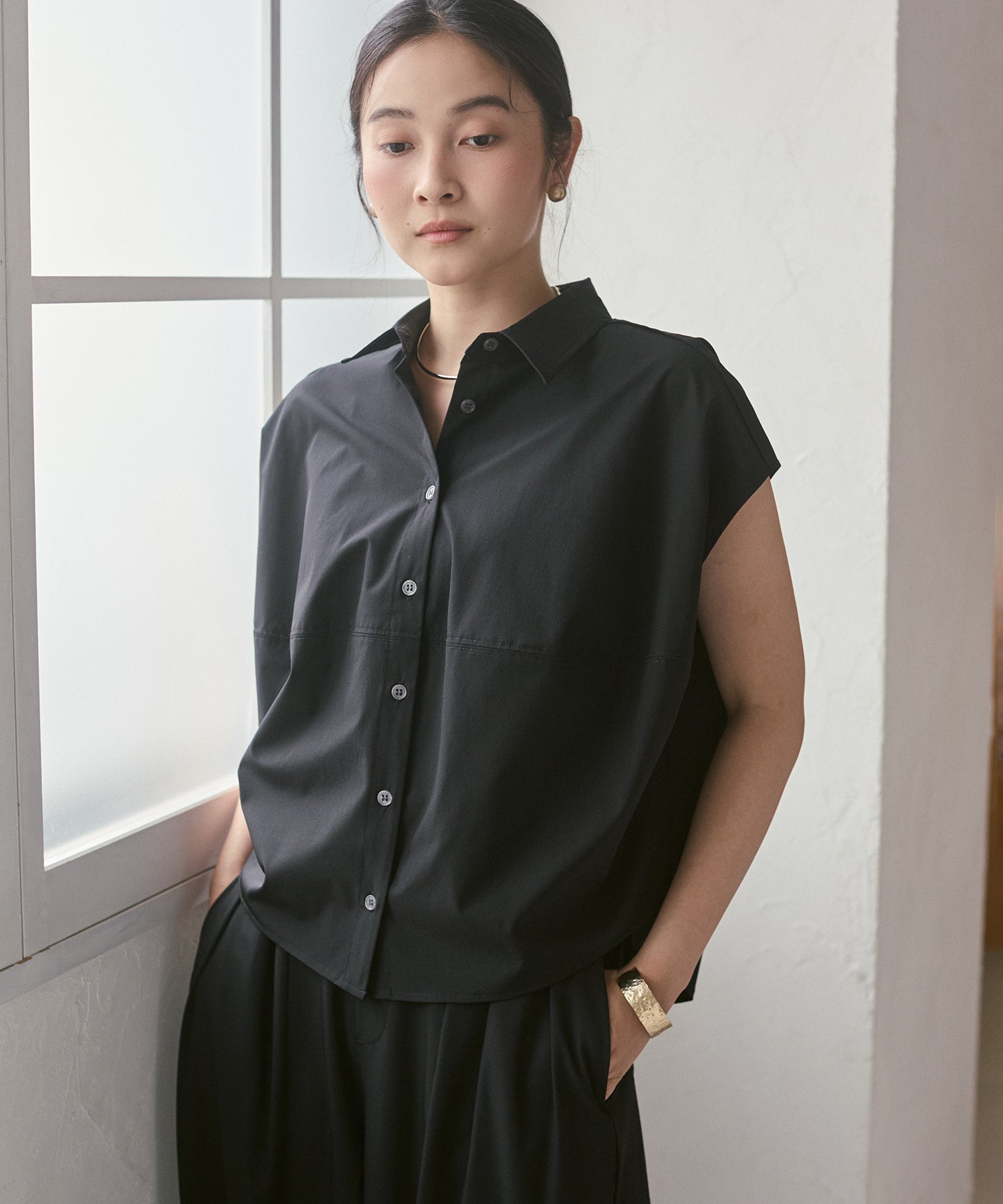 [ICE-TOUCH] THICK COCOON SHIRT