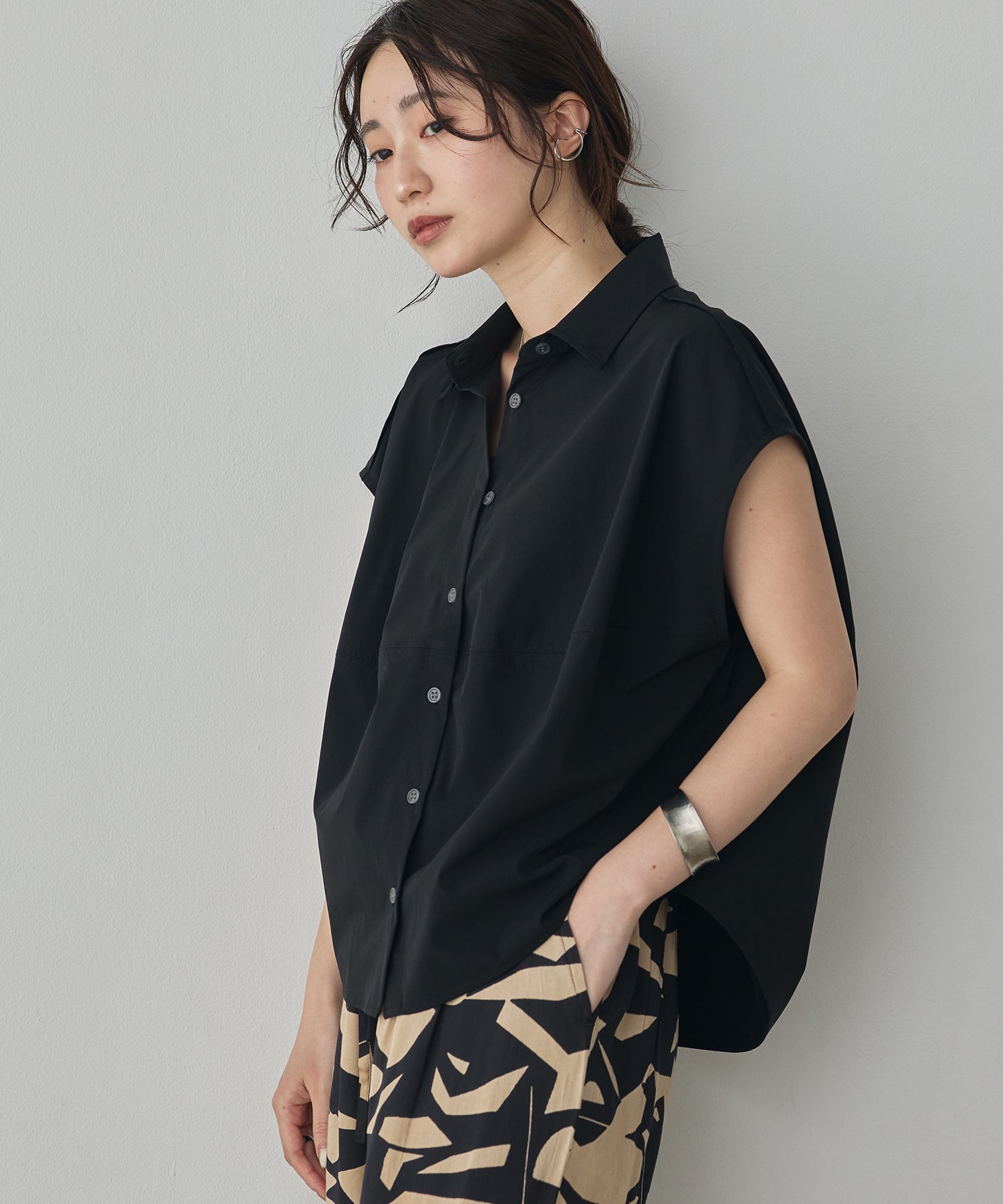 [ICE-TOUCH] THICK COCOON SHIRT