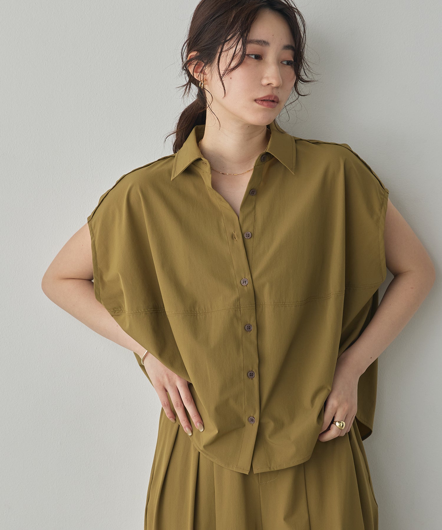 [ICE-TOUCH] THICK COCOON SHIRT