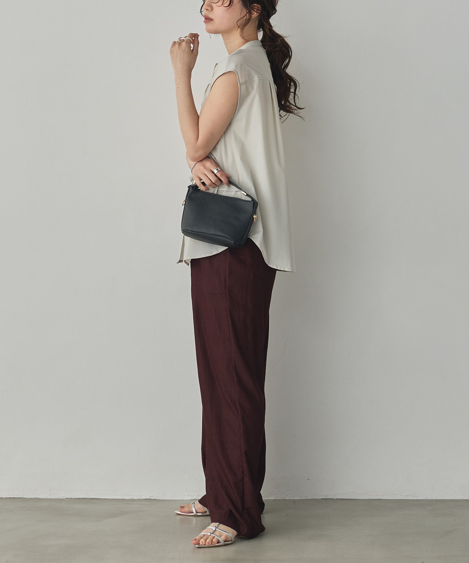 [ICE-TOUCH] LIGHTWEIGHT DOUBLE-FRONT BLOUSE