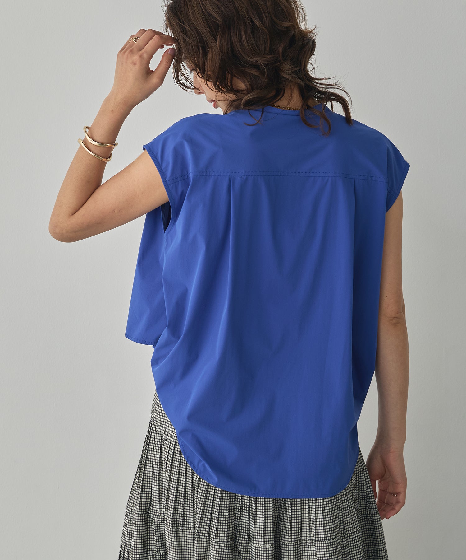 [ICE-TOUCH] LIGHTWEIGHT DOUBLE-FRONT BLOUSE