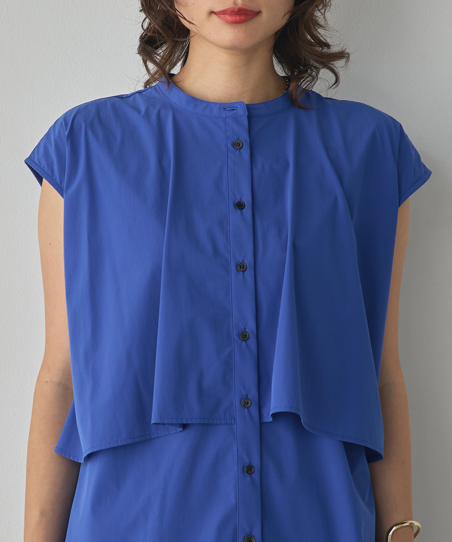 [ICE-TOUCH] LIGHTWEIGHT DOUBLE-FRONT BLOUSE
