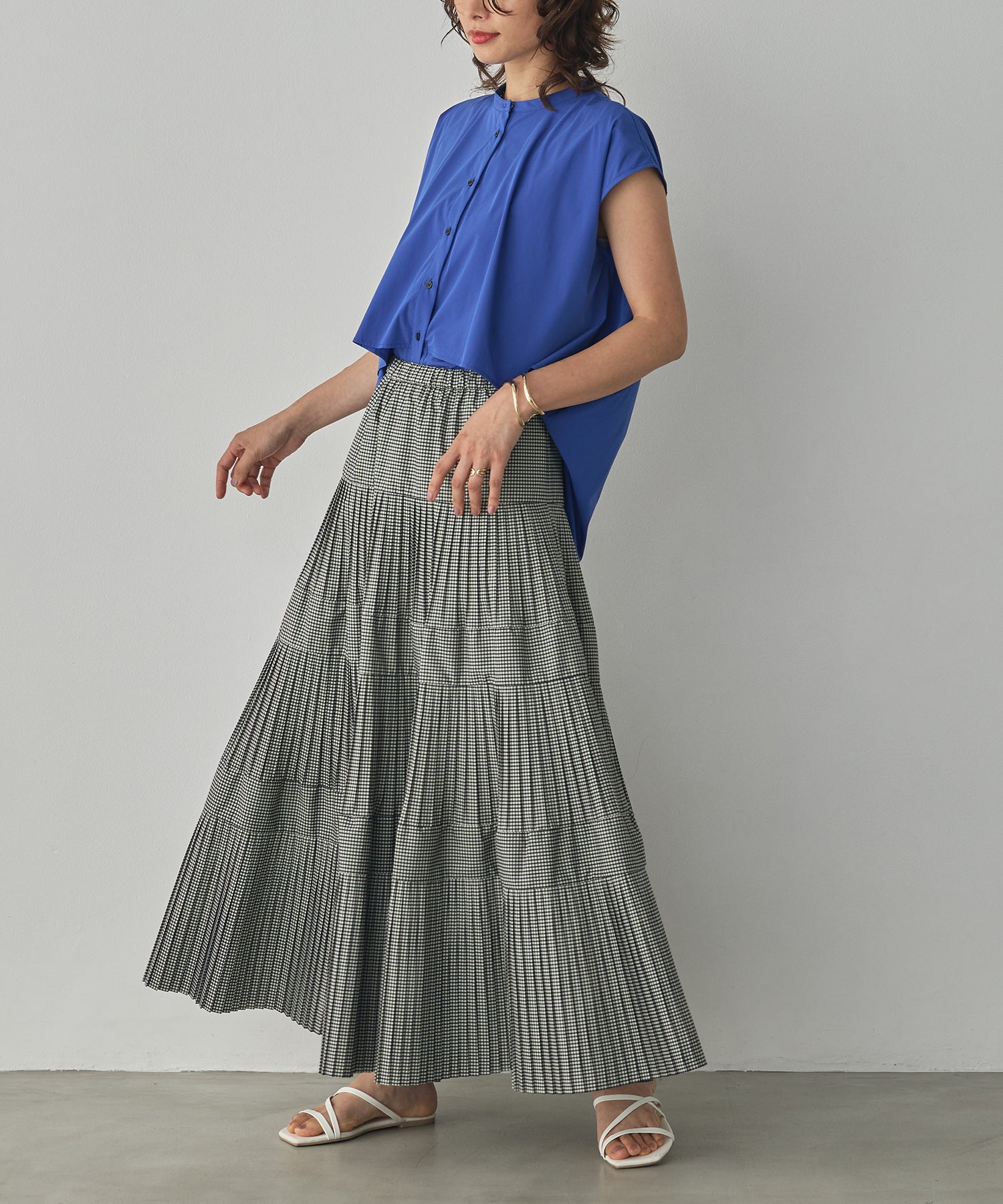 [ICE-TOUCH] LIGHTWEIGHT DOUBLE-FRONT BLOUSE