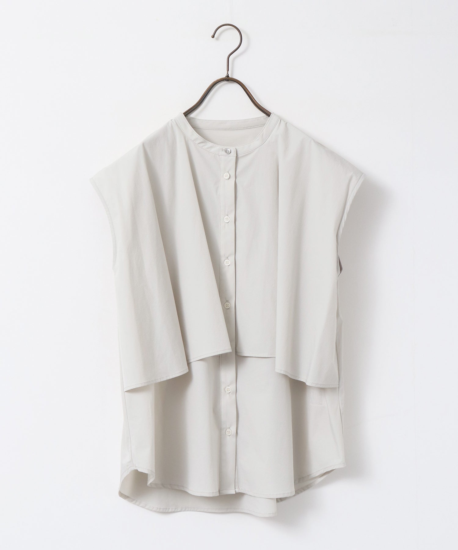 [ICE-TOUCH] LIGHTWEIGHT DOUBLE-FRONT BLOUSE