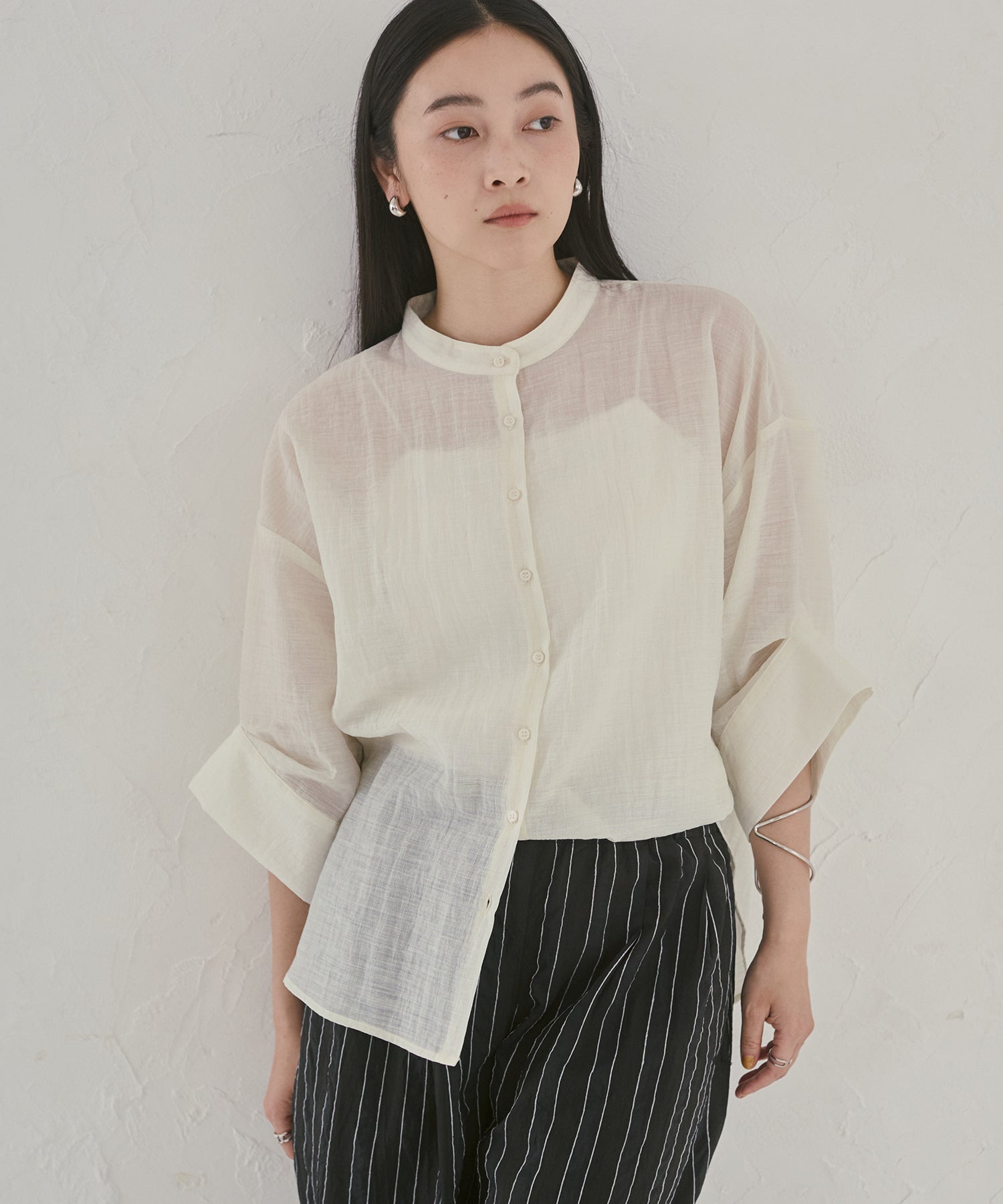 HIGH-TWIST SLUB DOLMAN SHIRT