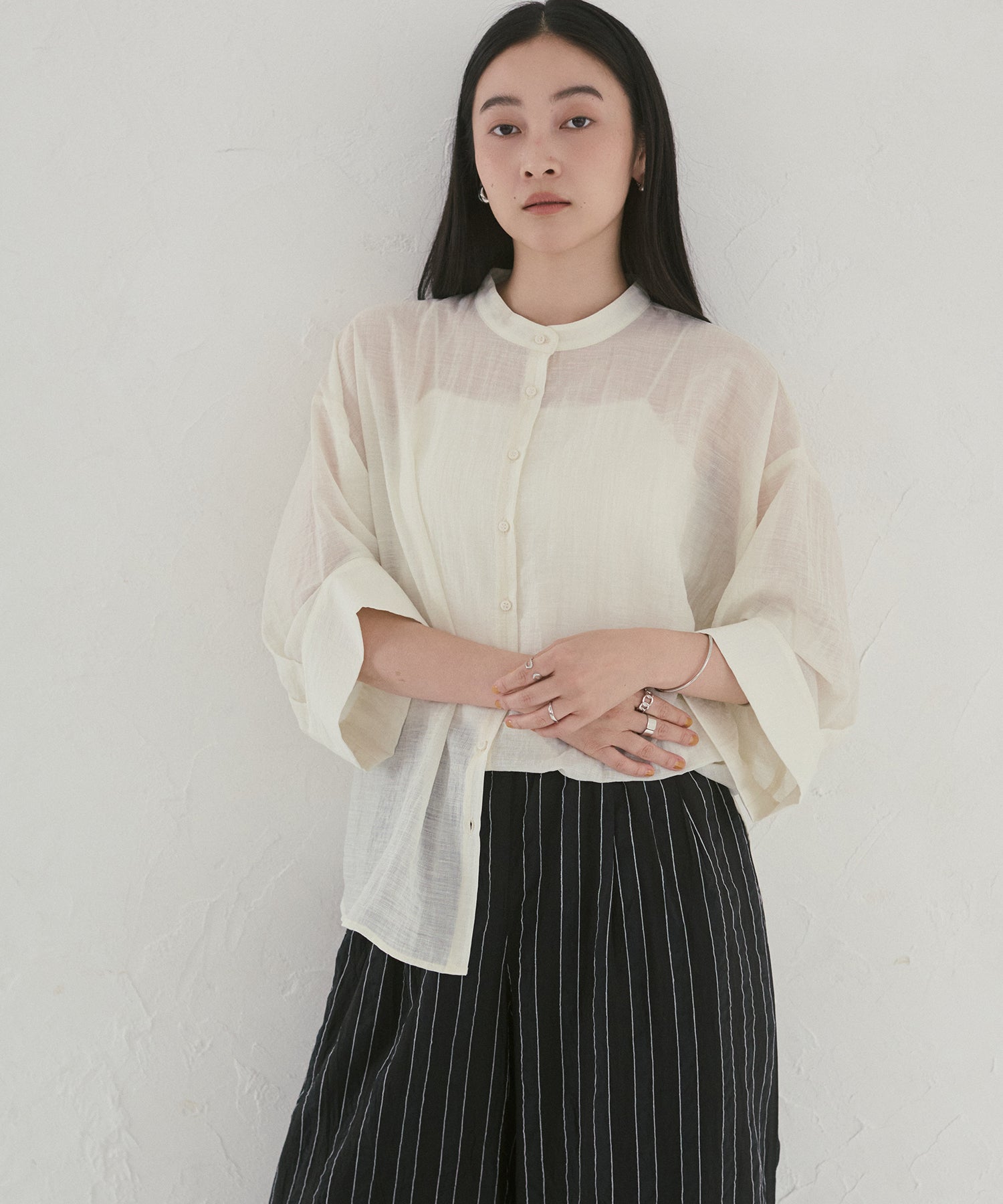HIGH-TWIST SLUB DOLMAN SHIRT