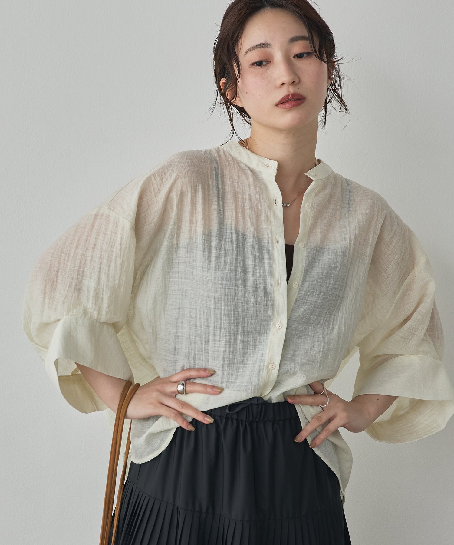 HIGH-TWIST SLUB DOLMAN SHIRT
